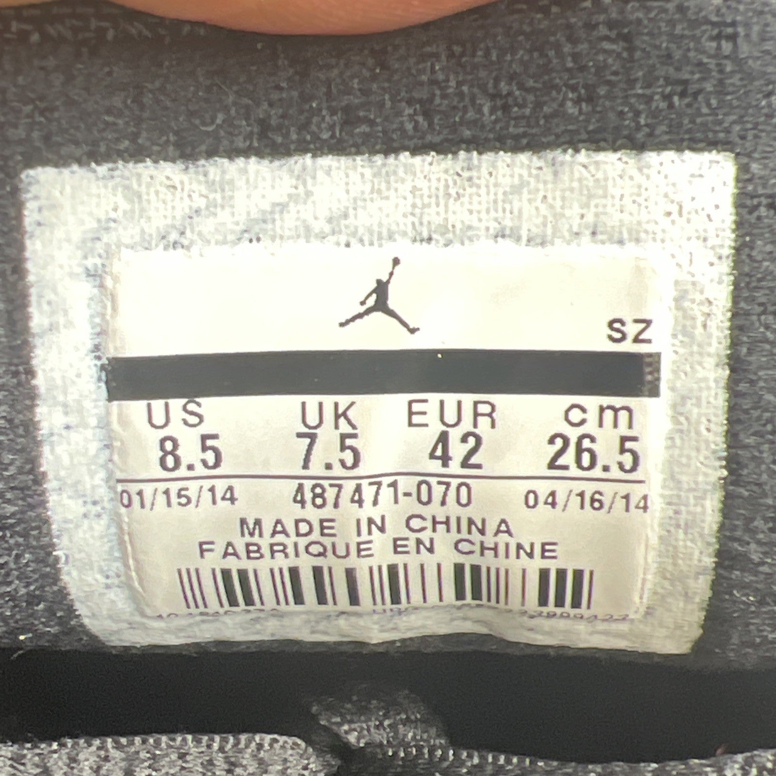 Size 8 - Air Jordan 14 Retro Thunder (487471-070)
