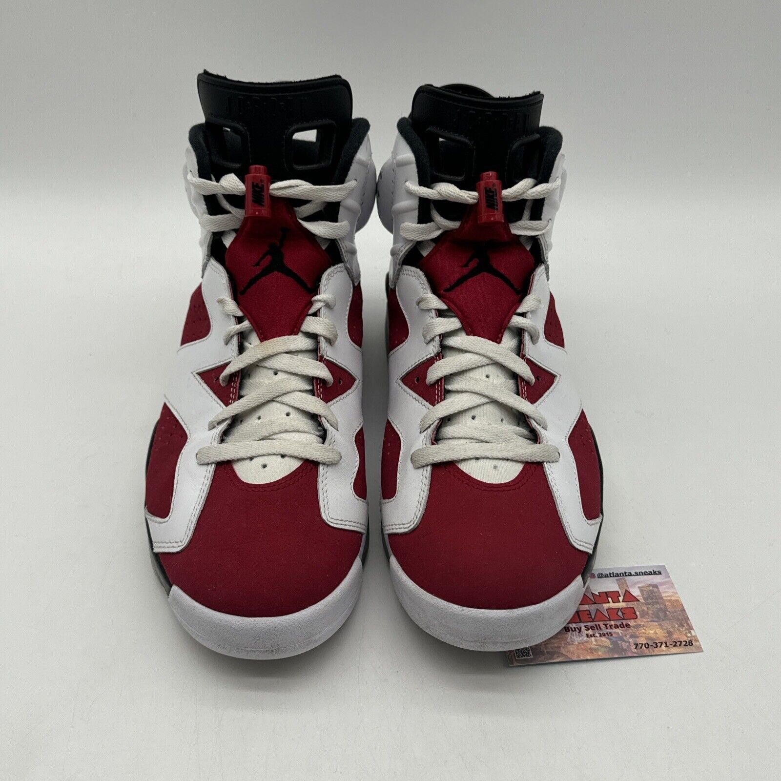 Size 11.5 - Jordan 6 Retro OG Mid Carmine White Red Black Suede Leather Nike Air