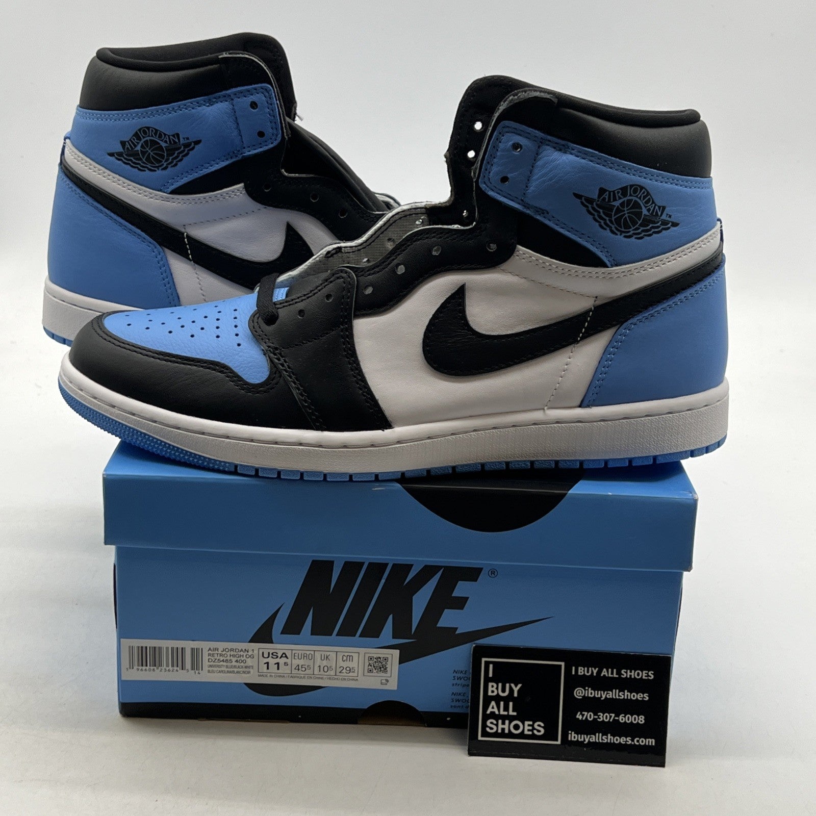 Size 11.5 - Air Jordan 1 Retro OG High UNC Toe (DZ5485-400)