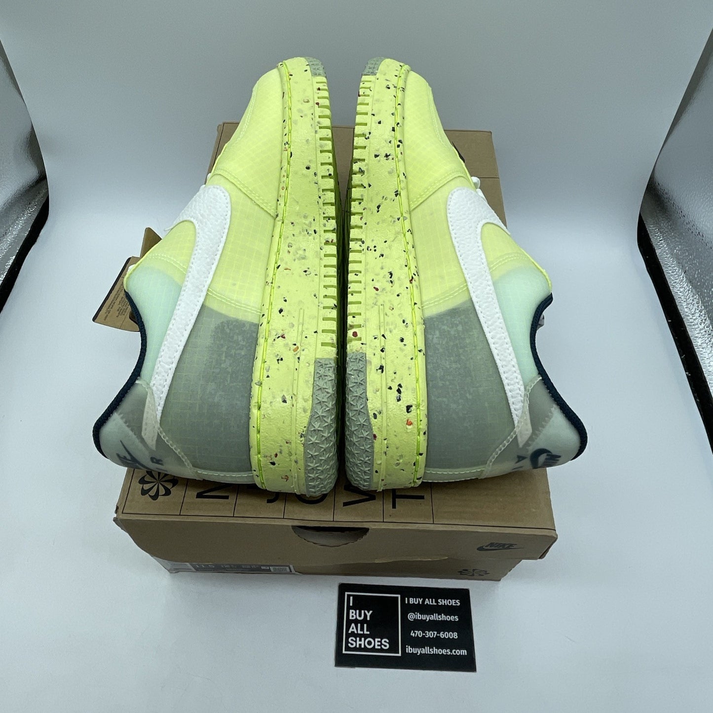 Size 10 - Nike Air Force 1 Crater Light Lemon Twist White (DH2521-700)