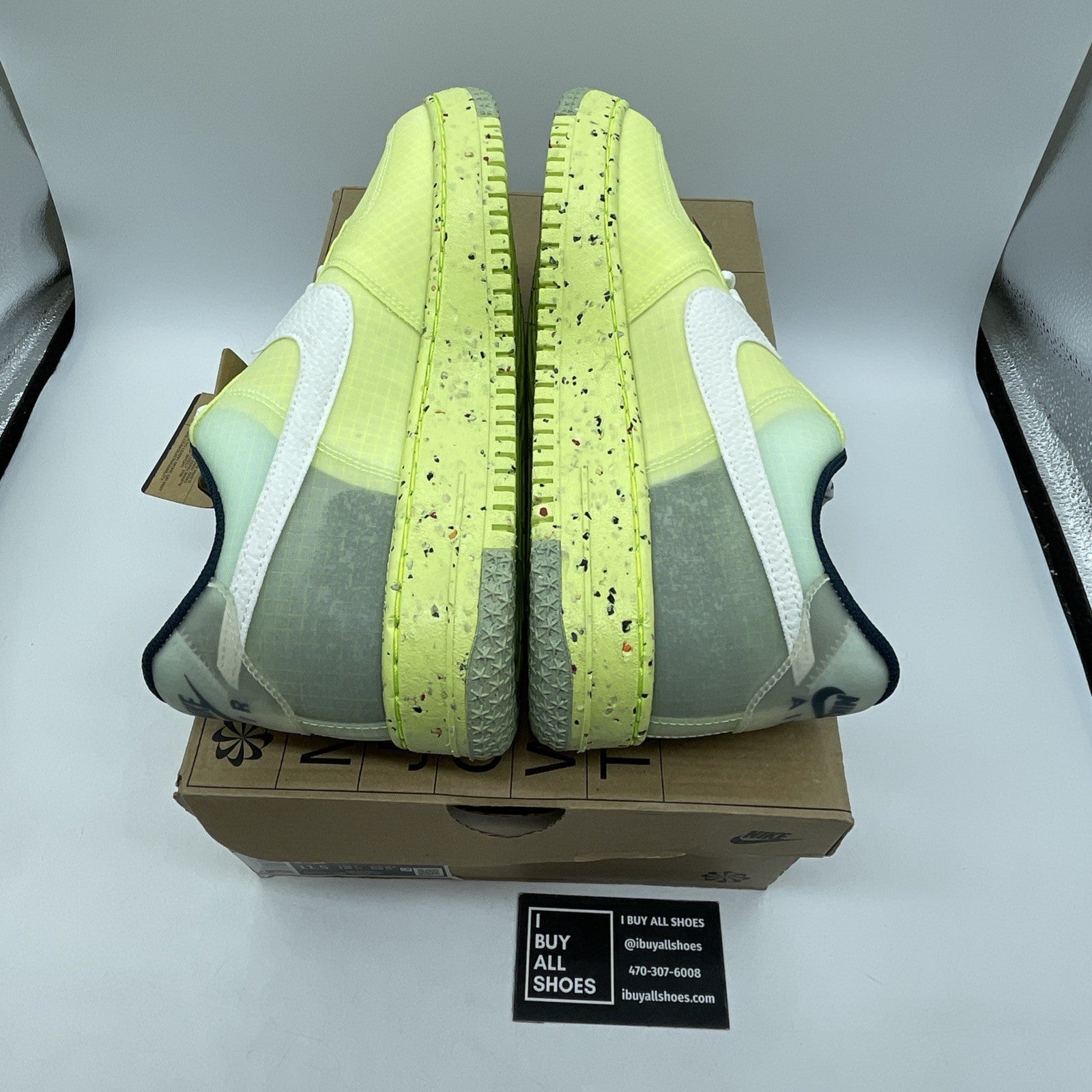 Size 10 - Nike Air Force 1 Crater Light Lemon Twist White (DH2521-700)