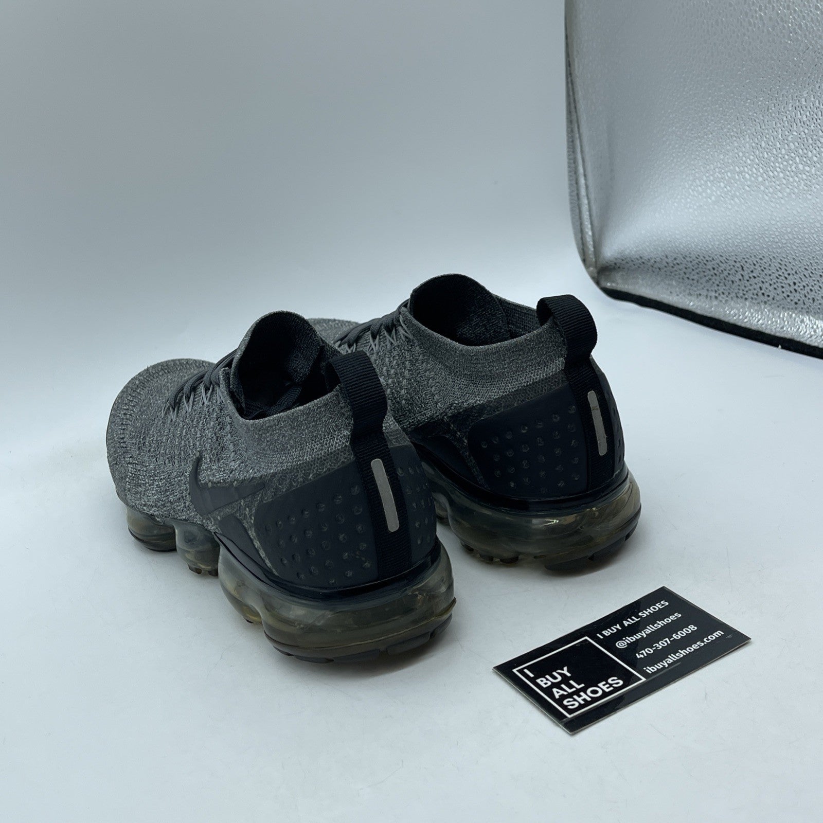 Size 9.5 - Nike Air Vapormax Flyknit 2 Wolf Grey Black Suede (942842-002)