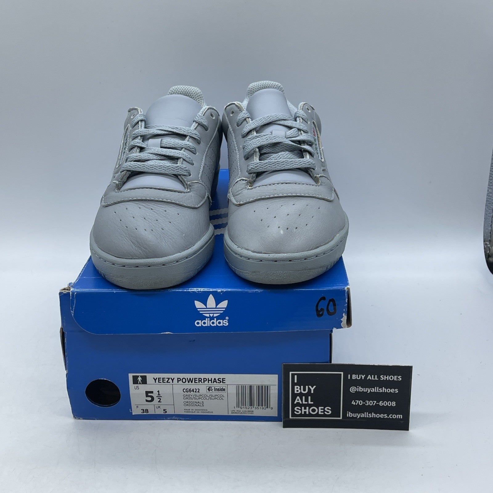 Size 5.5 - adidas Yeezy PowerPhase Calabasas Grey (CG6422)