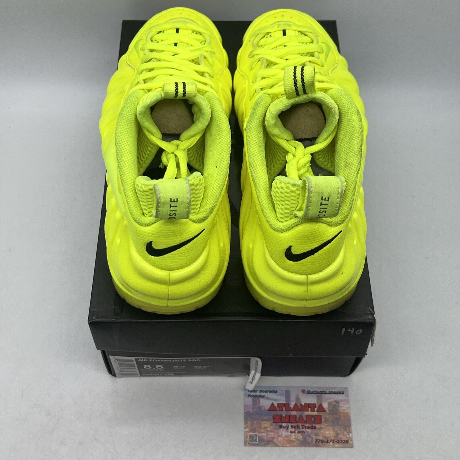 Size 8.5 - Nike Air Foamposite Pro Volt 2014 Black (624041-700)