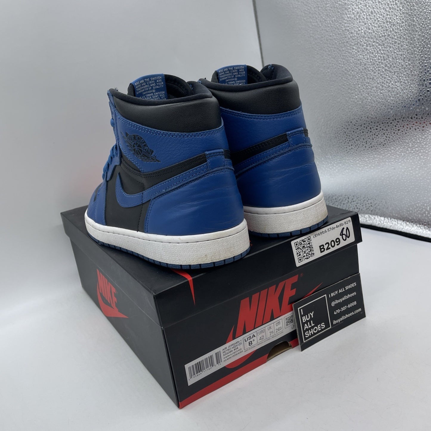 Size 8.5 - Jordan 1 Retro OG High Dark Marina Blue Leather (555088-404)