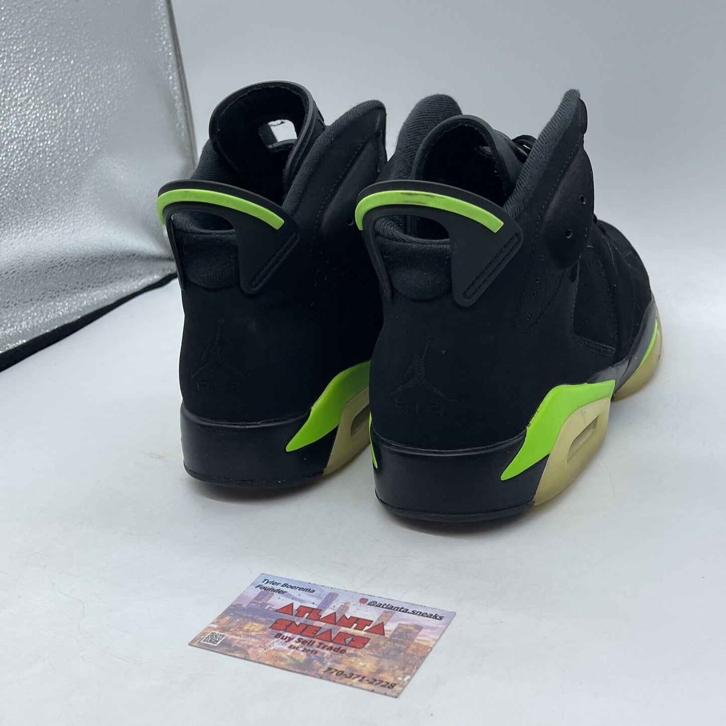 Size 11.5 - Jordan 6 Retro Electric Green Leather Black Suede (CT8529-003)