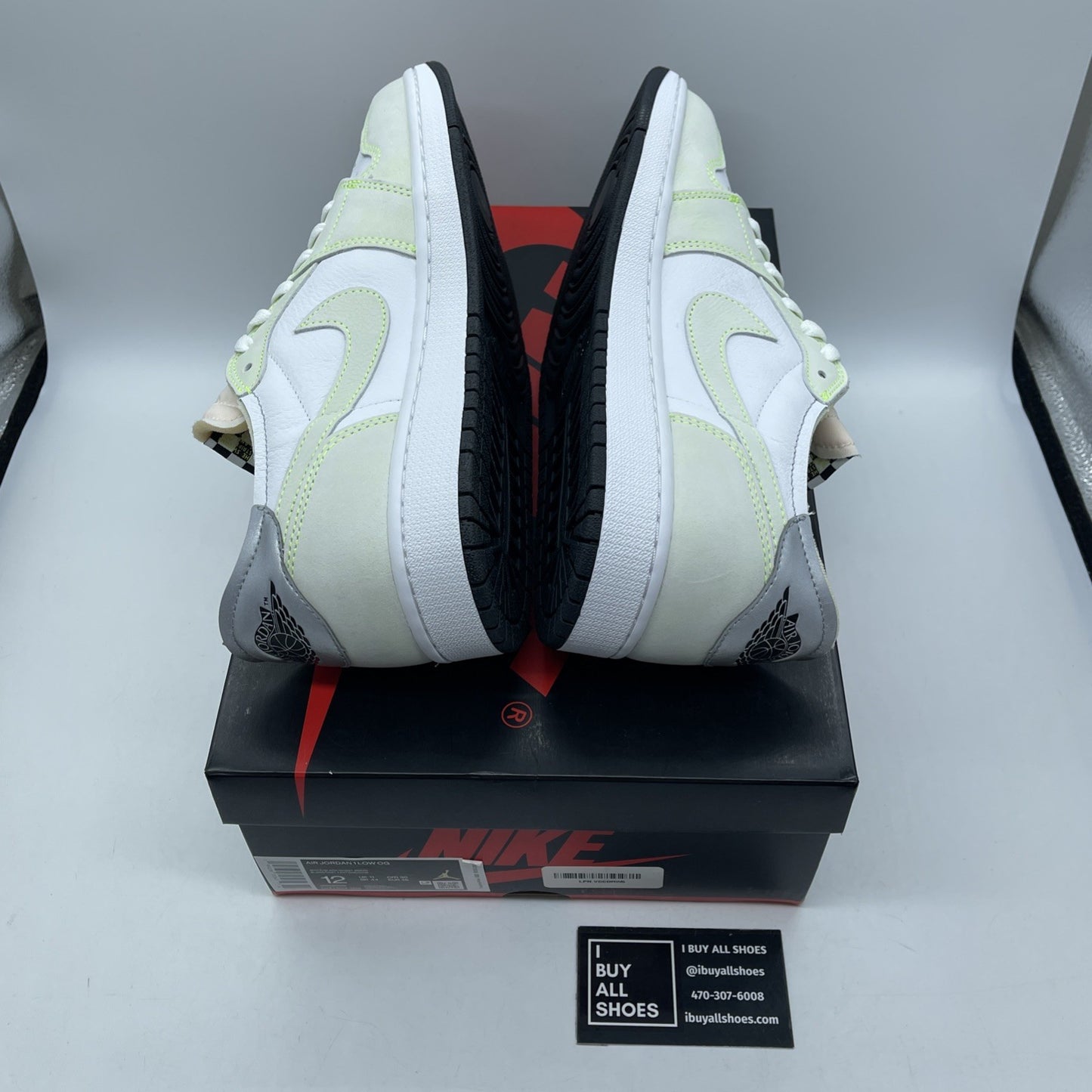 Size 12 - Air Jordan 1 Retro OG Low Ghost Green Suede Leather (DM7837-103)
