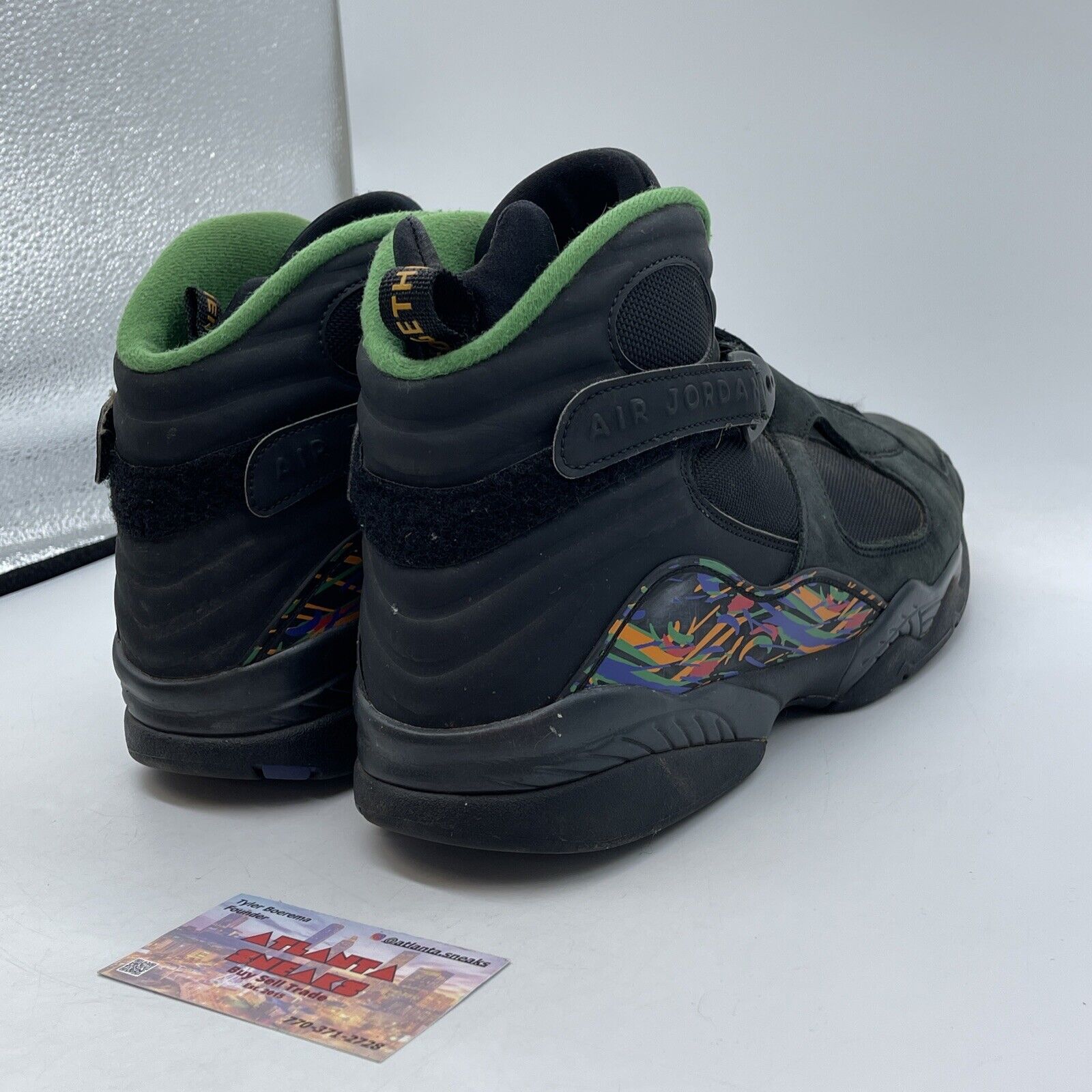 Size 13 - Air Jordan 8 Retro Tinker - Air Raid Black Green Red (305381-004)