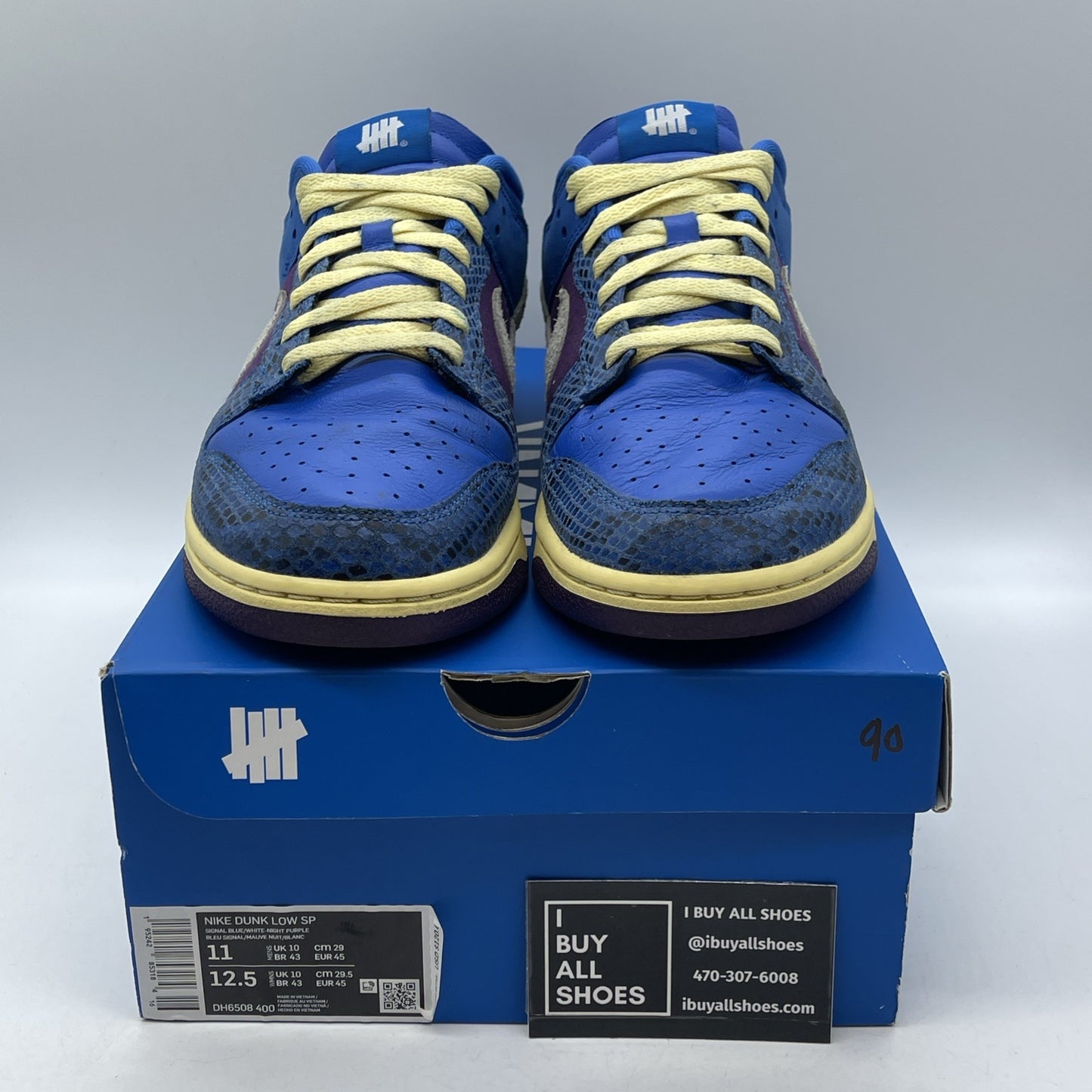 Size 11 - Nike Undefeated x Dunk SP Low 5 On It Blue Grey Suede (DH6508-400)