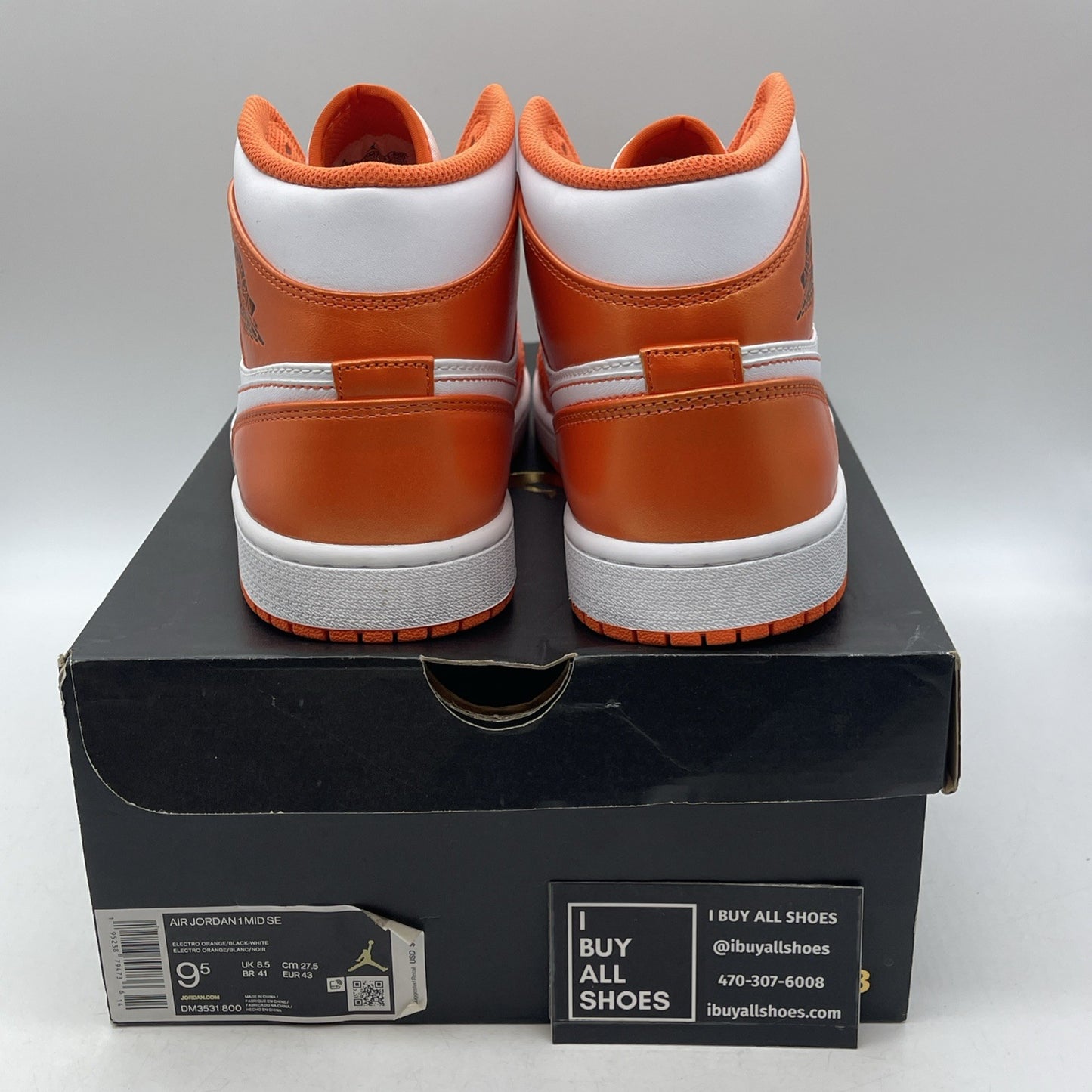Size 9.5 - Air Jordan 1 SE Mid Electro Orange (DM3531-800)