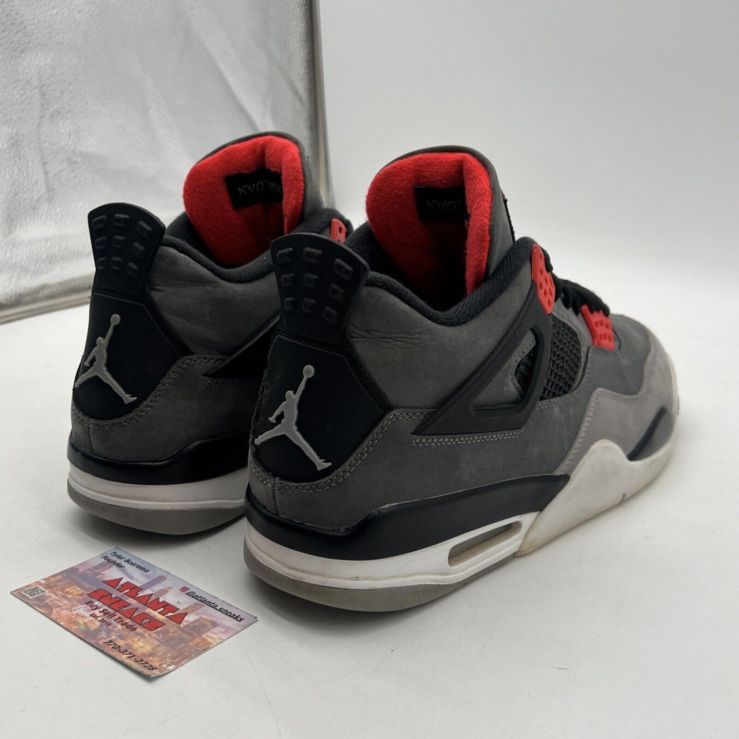 Size 9.5 - Jordan 4 Retro Mid Infrared Grey Black White Suede (DH6927-061)