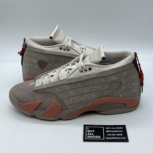 Size 11.5 - CLOT x Air Jordan 14 Retro Low Terracotta Suede (DC9857-200)