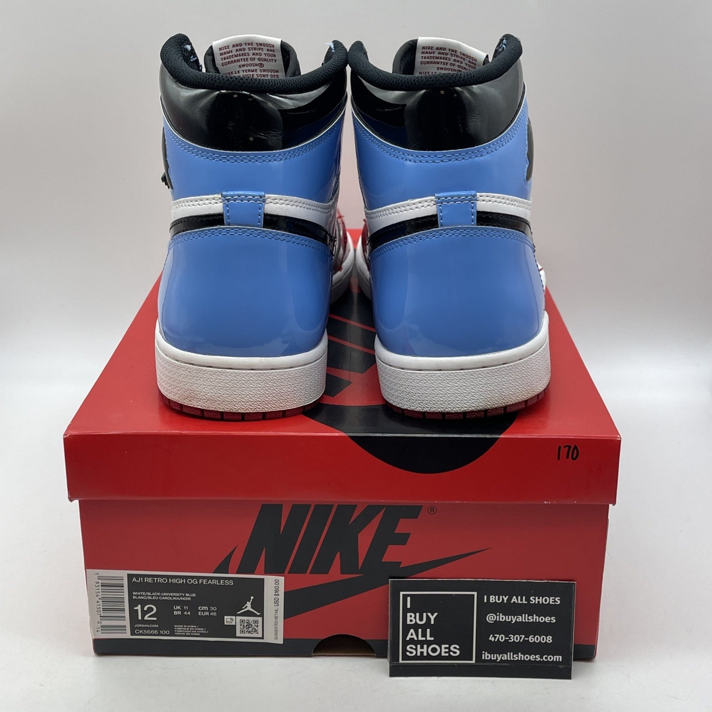 Size 12 - Jordan 1 Retro OG High Fearless Blue Red White Leather (CK5666-100)