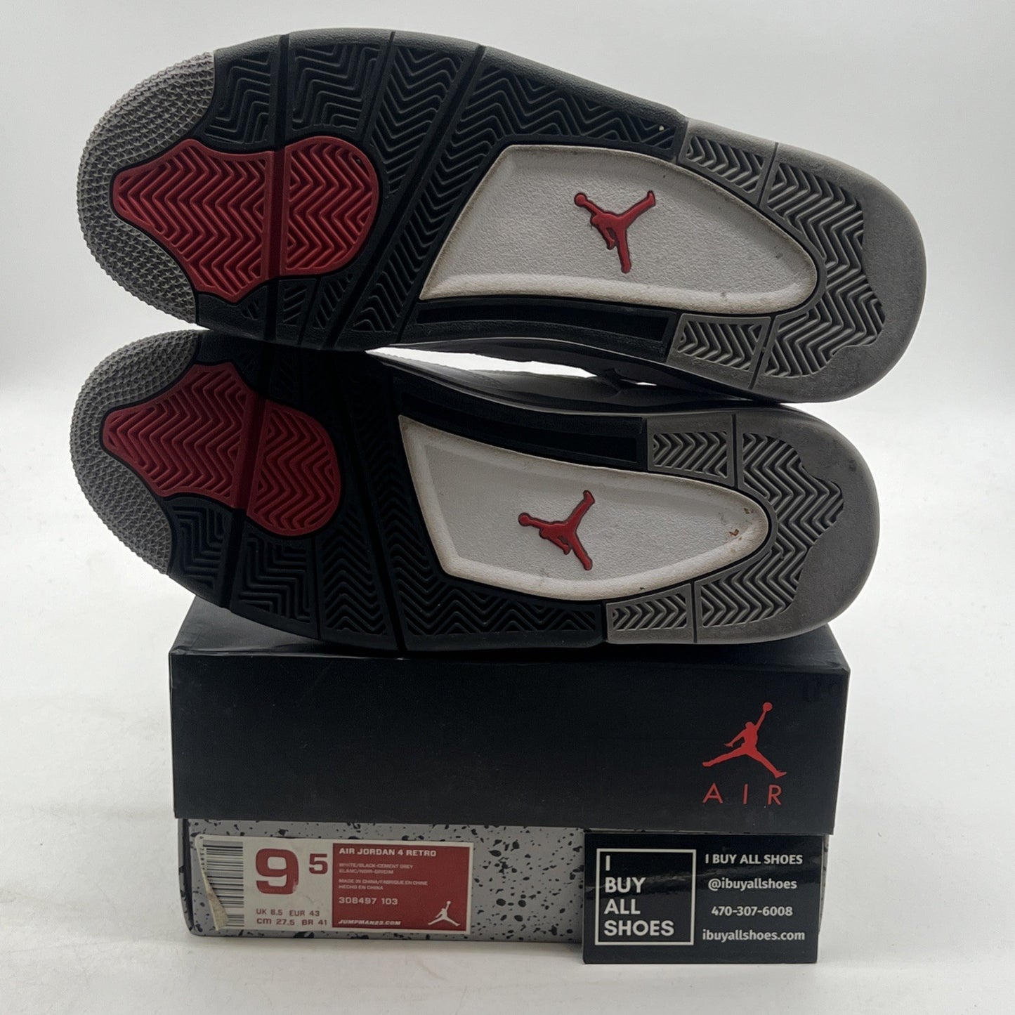 Size 9.5 - Air Jordan 4 Retro Cement 2012 (308497-103)