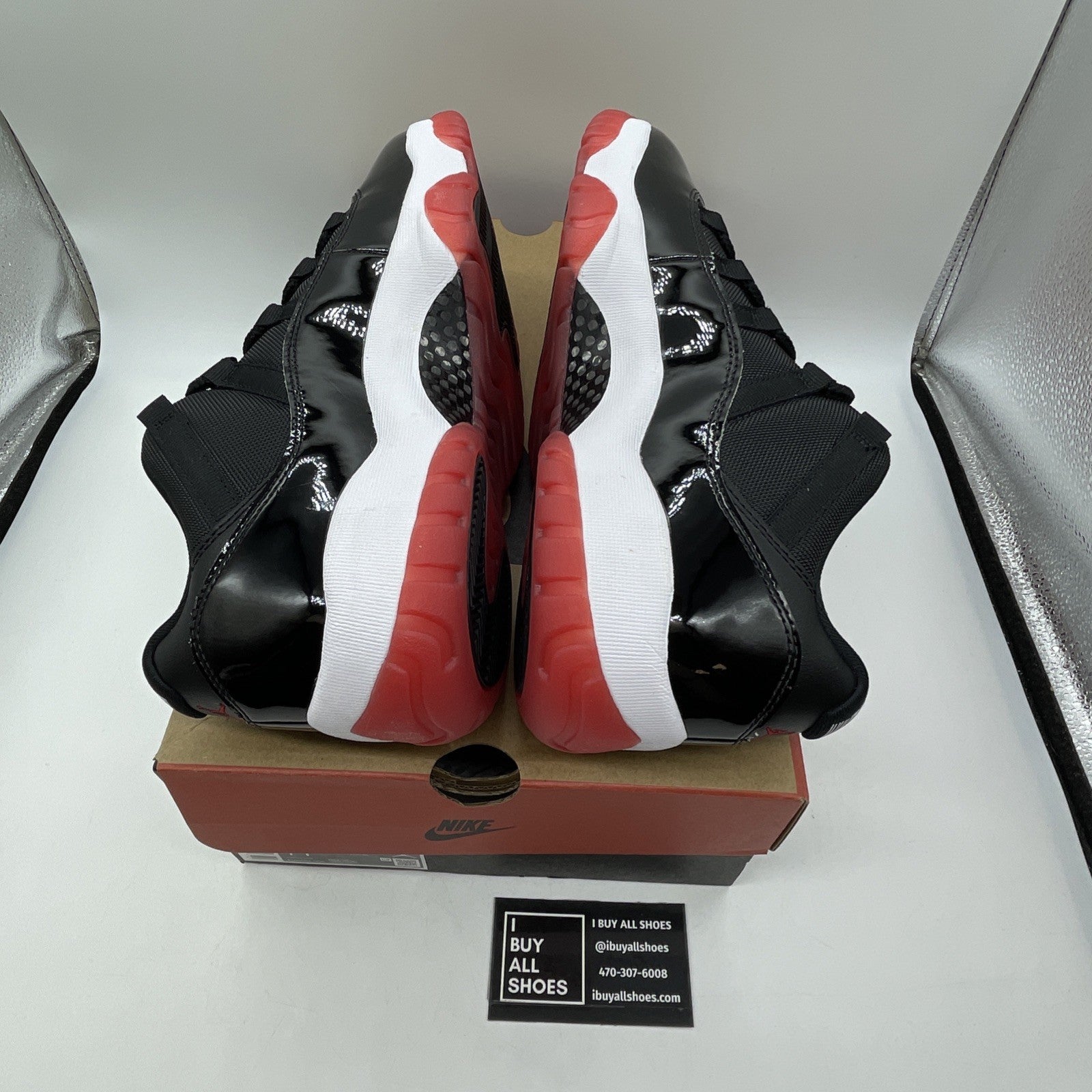 Size 11 - Air Jordan 11 Retro 2025 Low Bred Black Leather (FV5104-006)