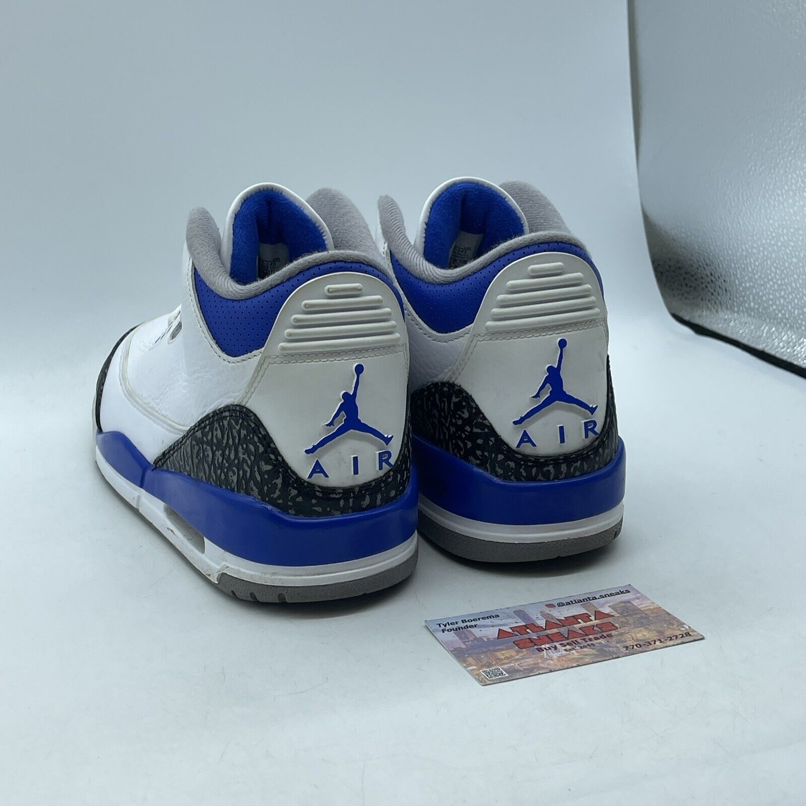 Size 9 - Jordan 3 Retro Mid Racer Blue White Leather Grey Suede (CT8532-145)