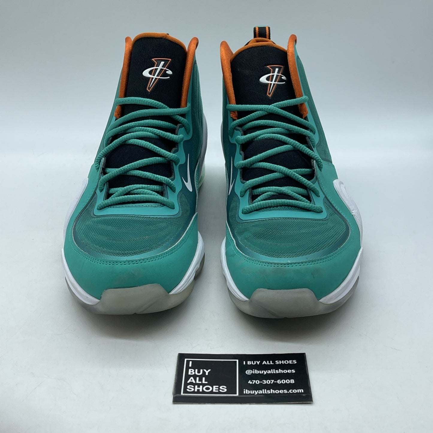 Size 13 - Nike Air Penny 5 Miami Dolphins Blue Suede Leather (537331-300)