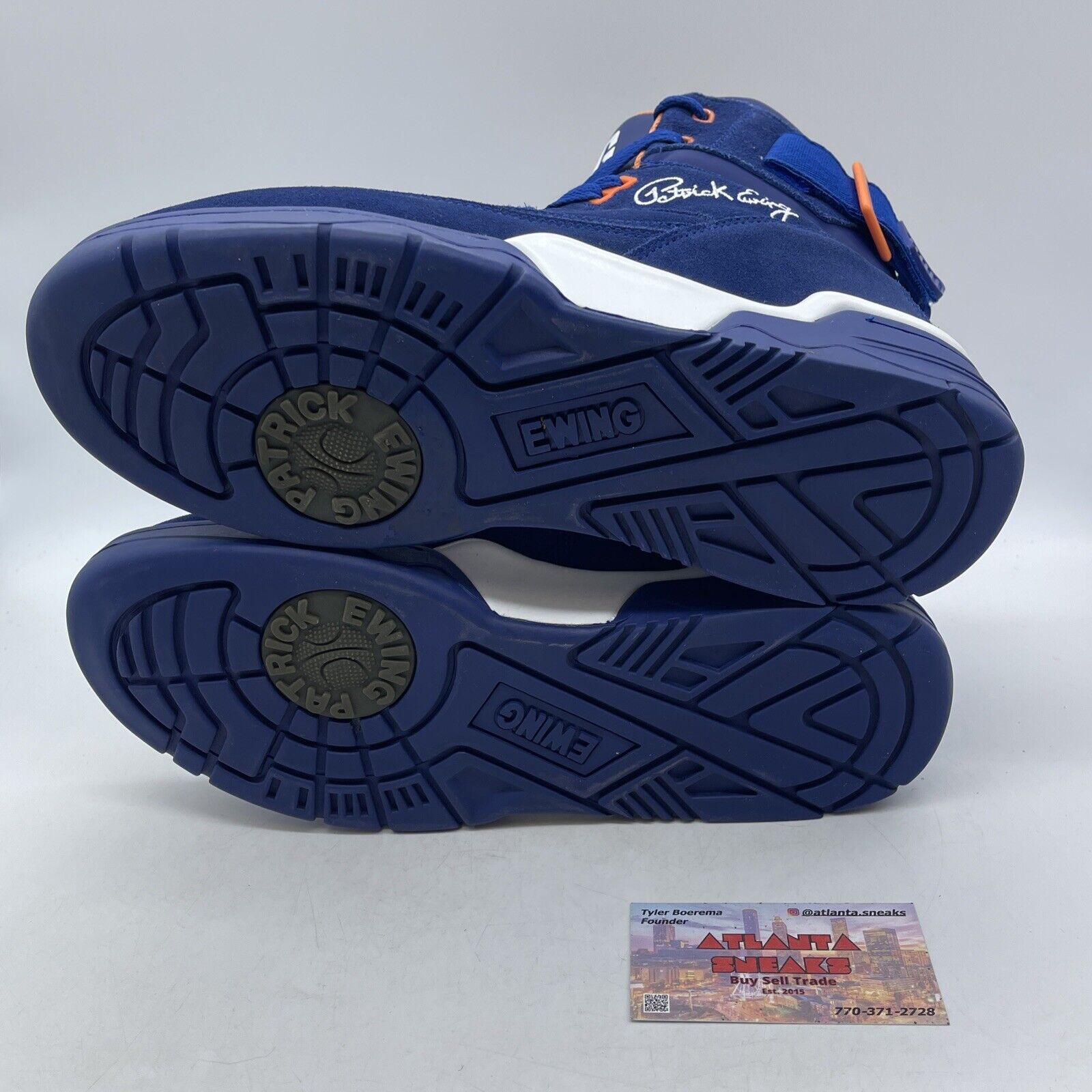 Size 9.5 - Ewing Focus Blue Orange White Suede (1VB90049-992)