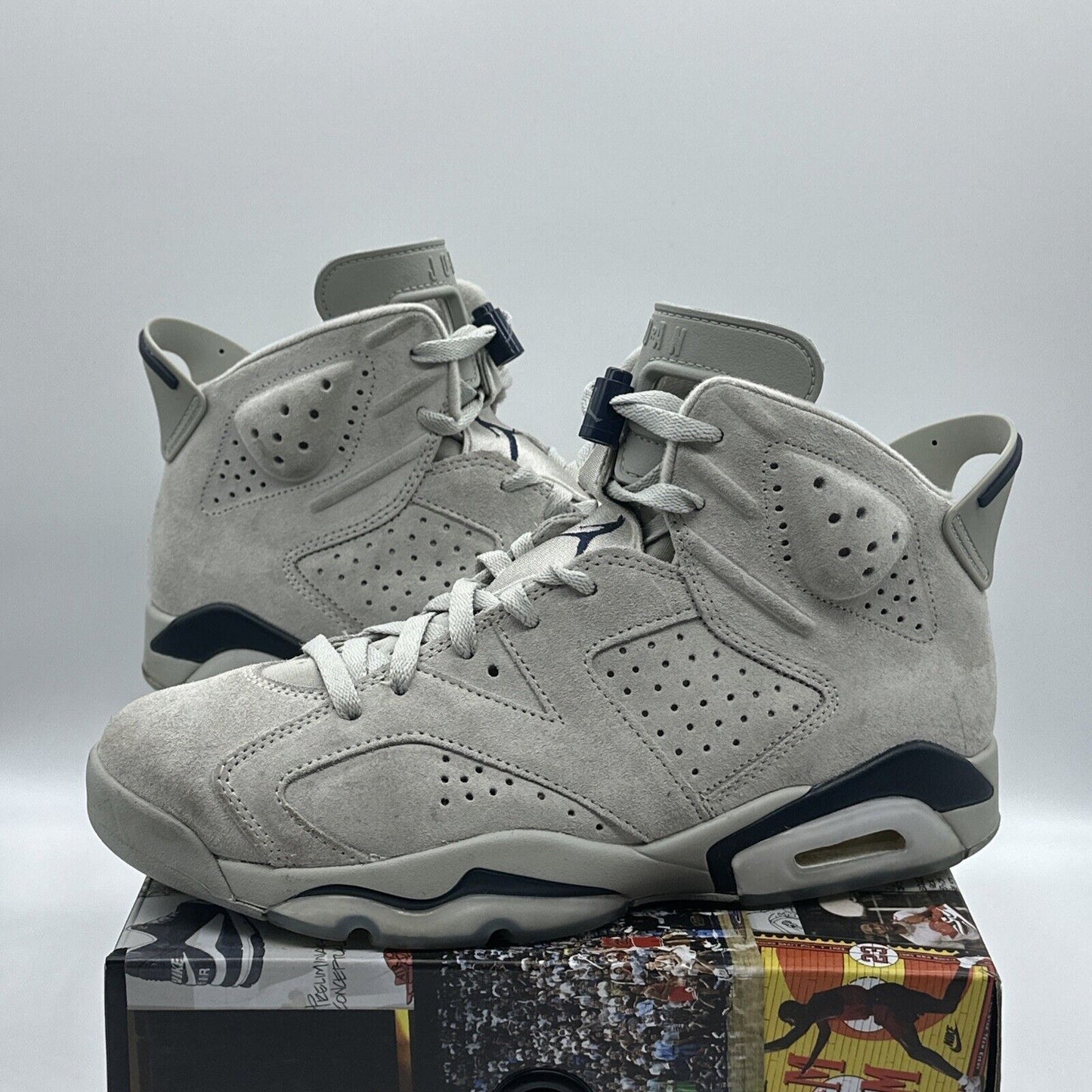 Air Jordan 6 Retro Georgetown Sneakers Size 9.5 CT8529-012 100% Authentic