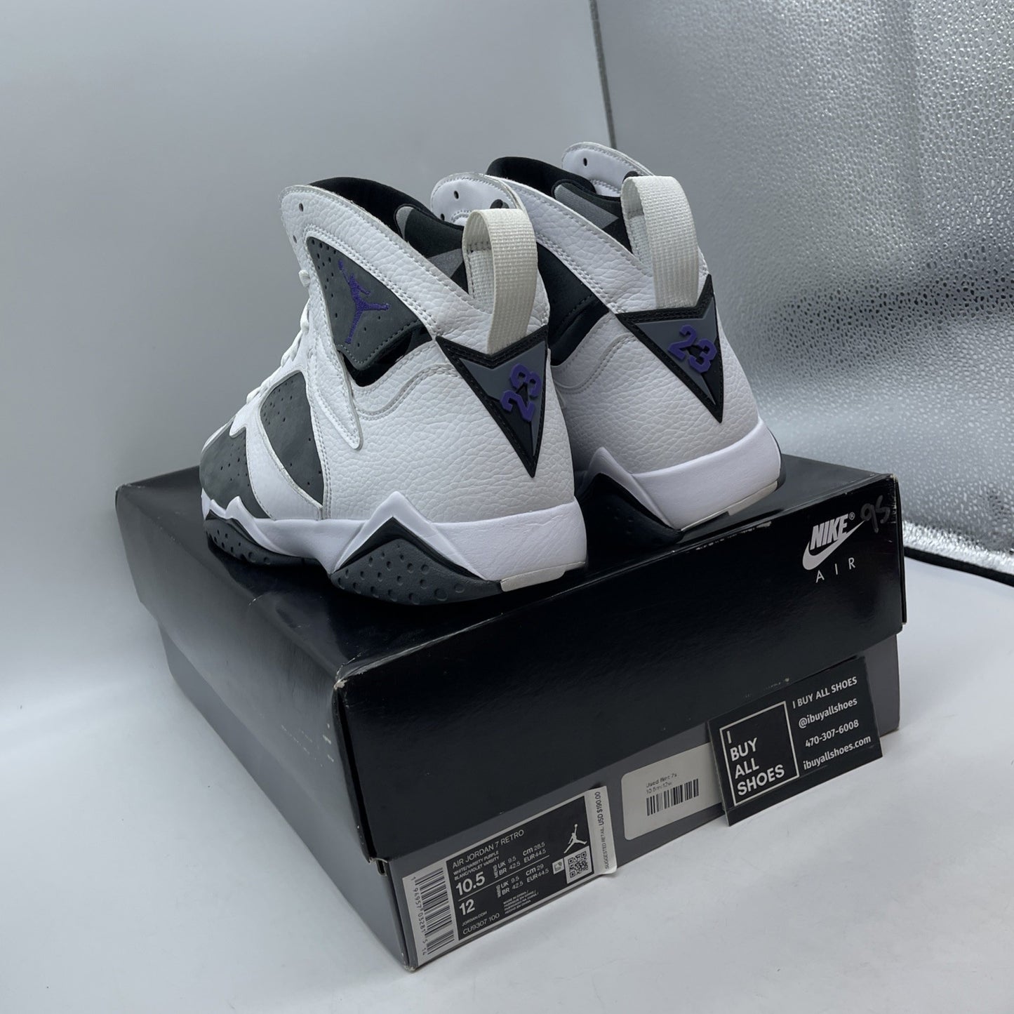 Size 10.5 - Air Jordan 7 Retro 2021 Flint Grey White Suede Leather (CU9307-100)
