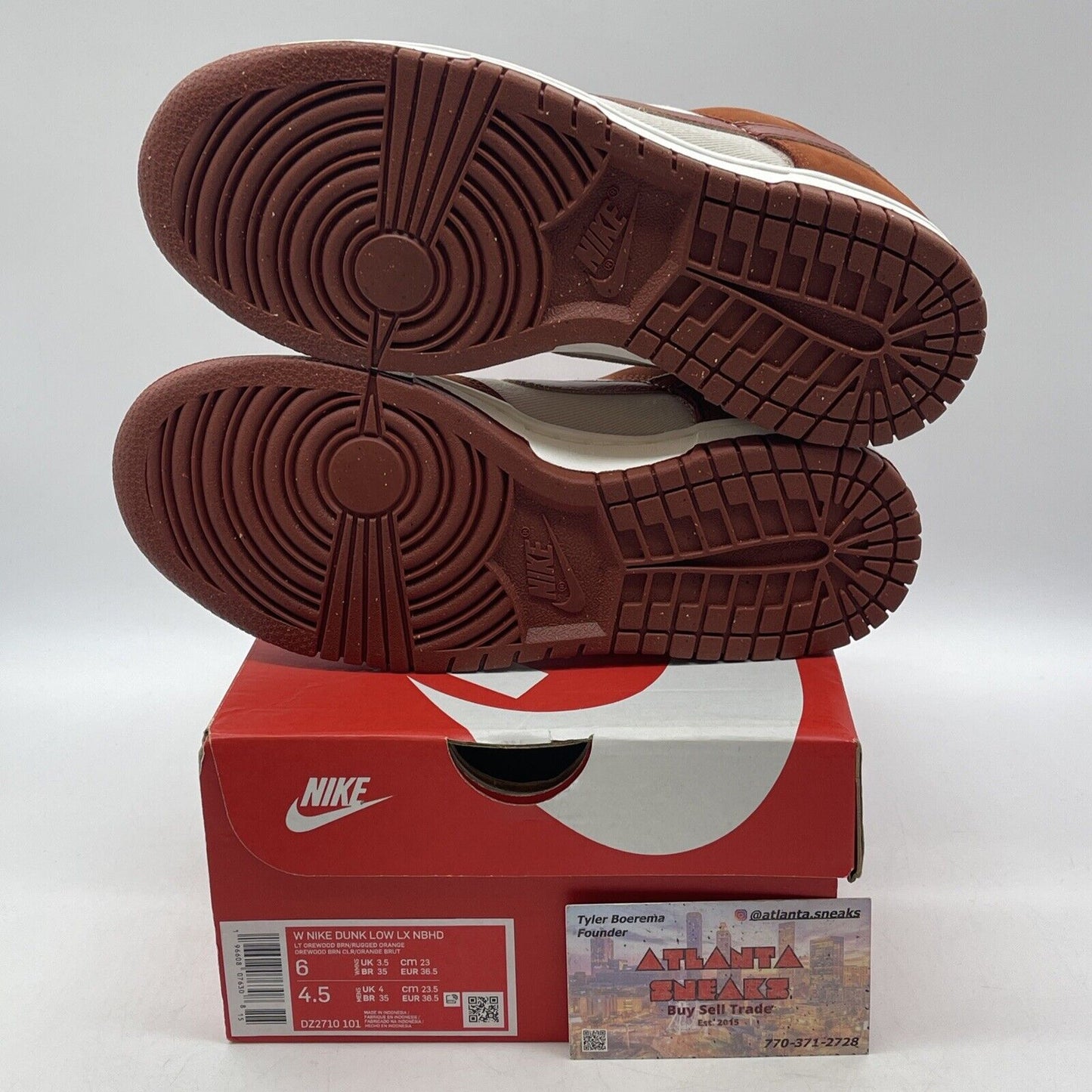 Size 6W - Nike Dunk LX Low Rugged Orange Tan White Black Suede (DZ2710-101)