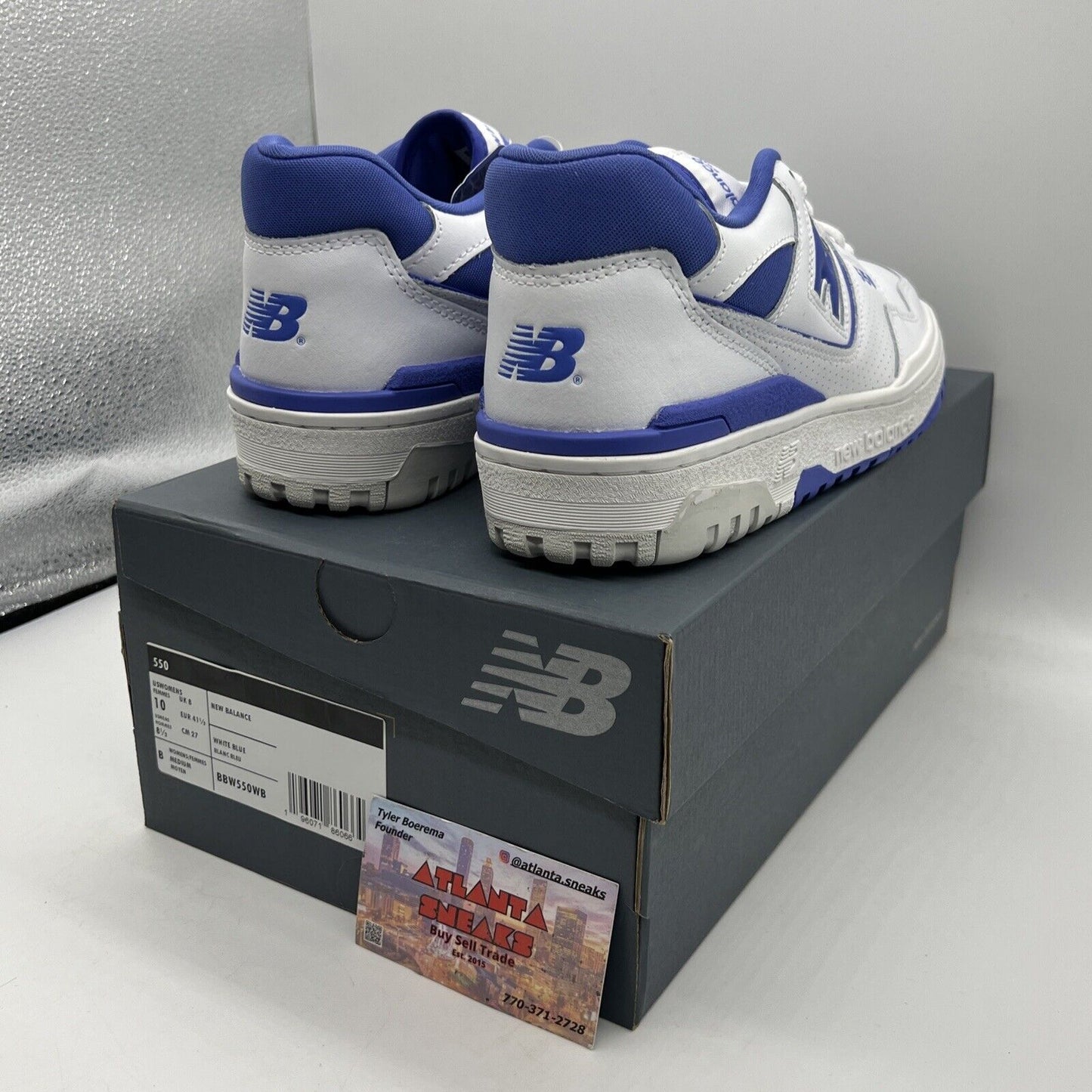 Size 10 - New Balance 550 White Aura W White Brand New Og All DS Sneakers