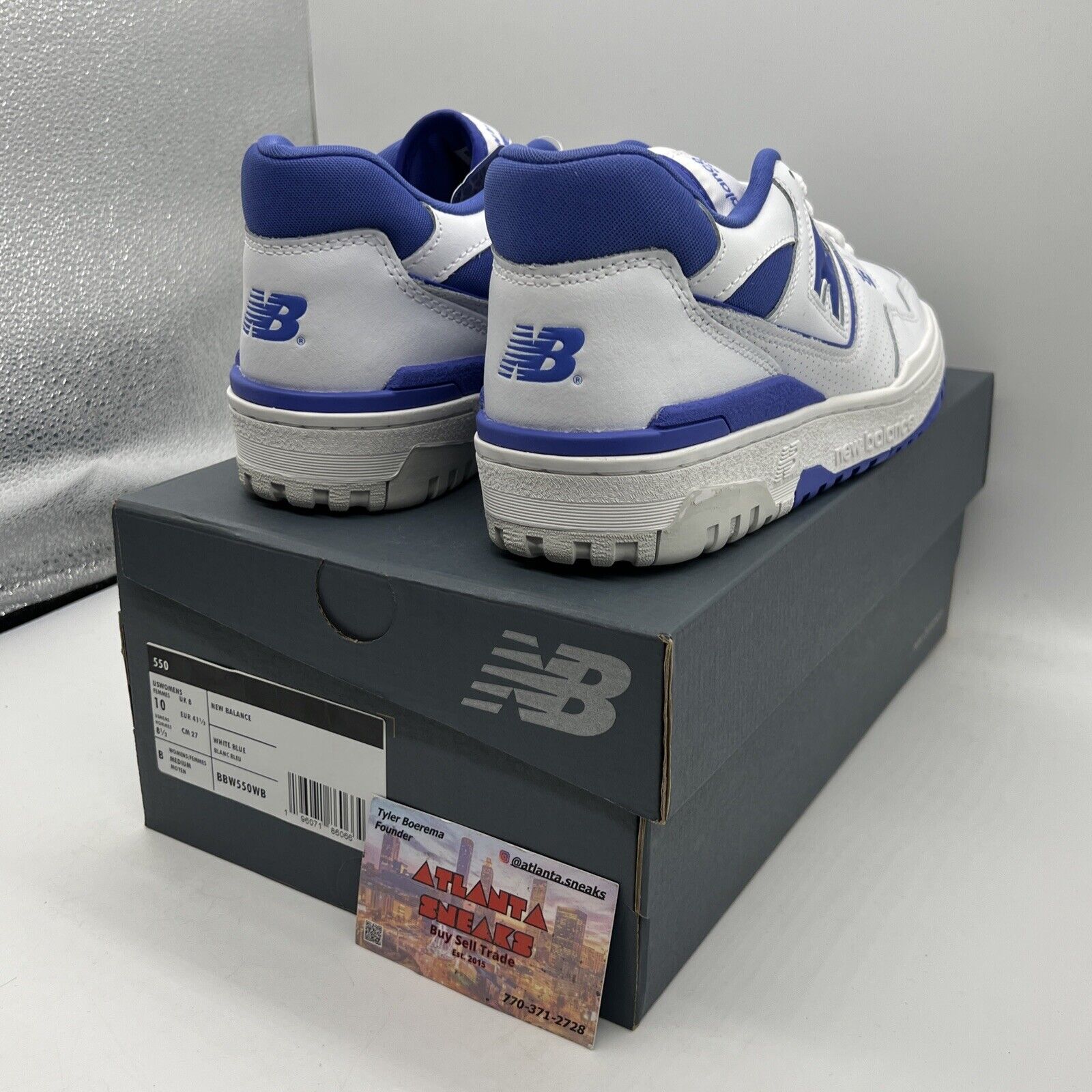 Size 10 - New Balance 550 White Aura W White Brand New Og All DS Sneakers