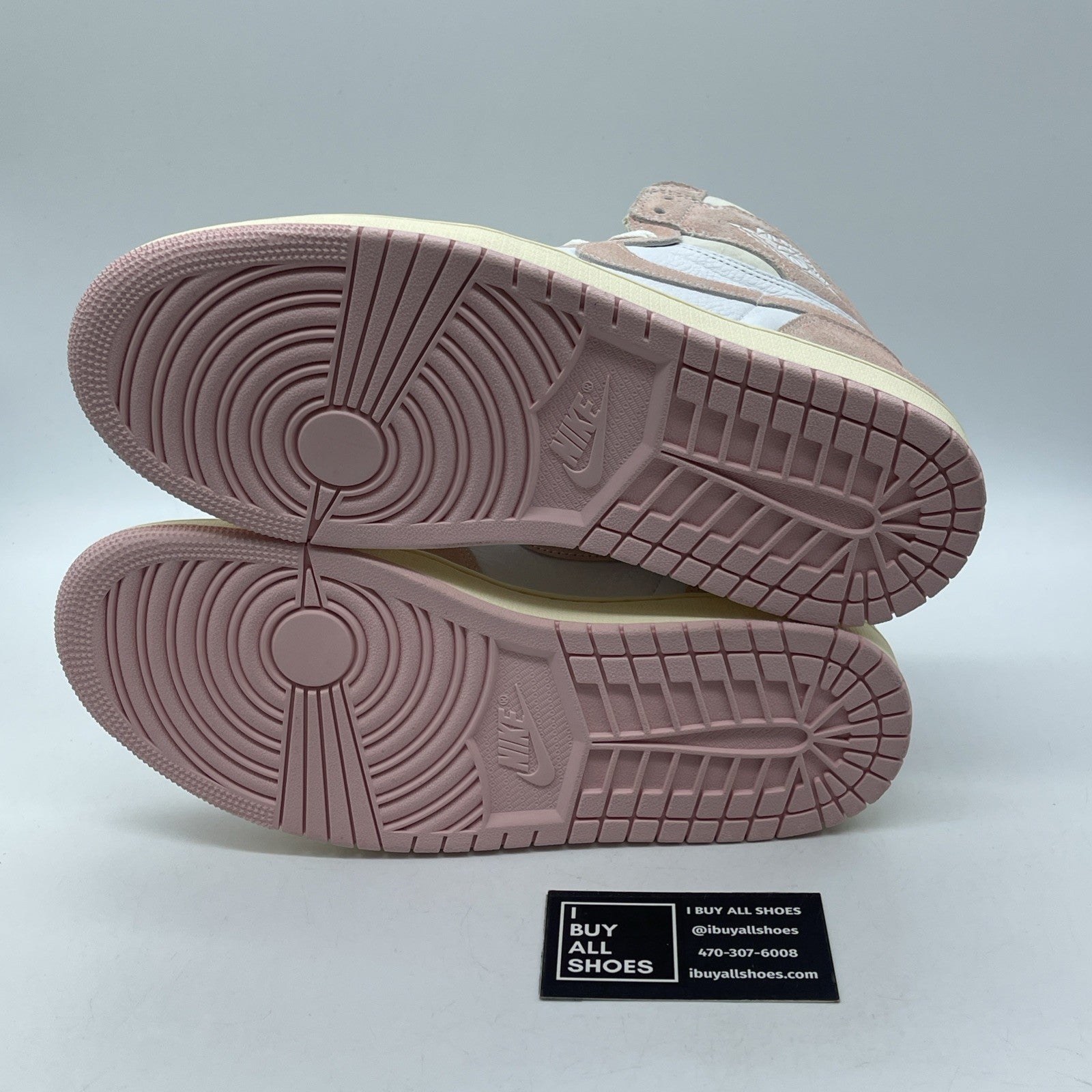 Size 10.5W - Air Jordan 1 Retro OG High Washed Pink Suede Leather (FD2596-600)