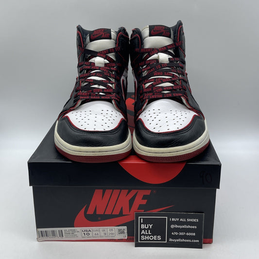 Size 10 - Jordan 1 Retro High OG Bloodline White Black Leather (555088-062)