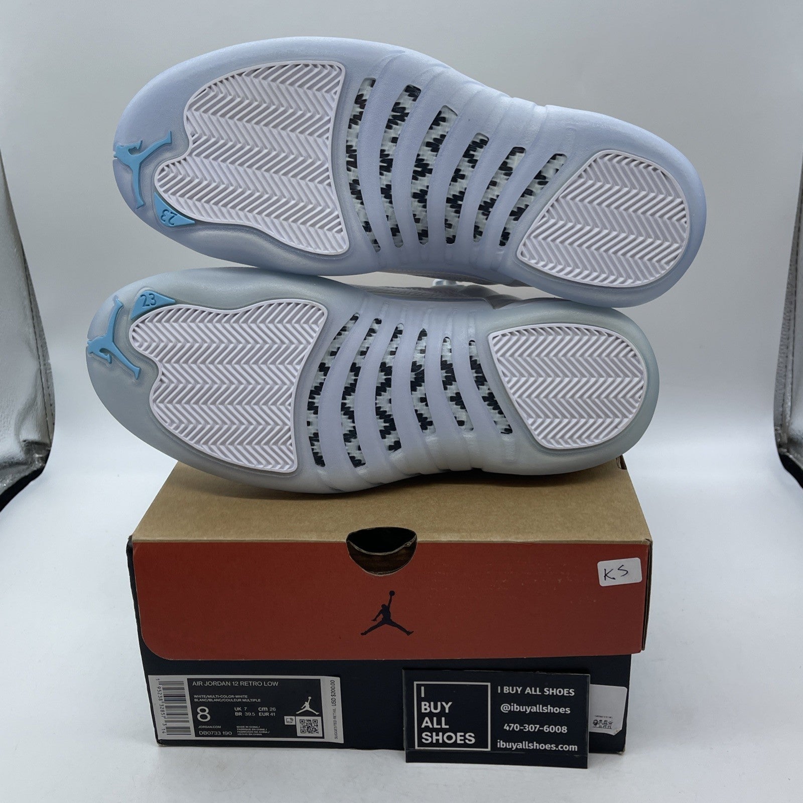 Size 8 - Air Jordan 12 Retro Low Easter White Leather (DB0733-190)
