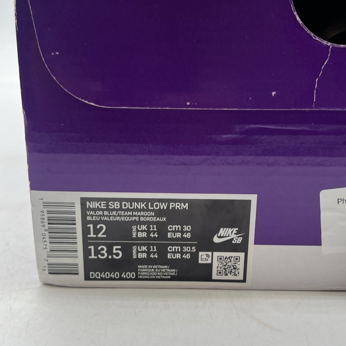 Size 12 - Nike SB Dunk Low Premium Philadelphia Phillies (DQ4040-400)