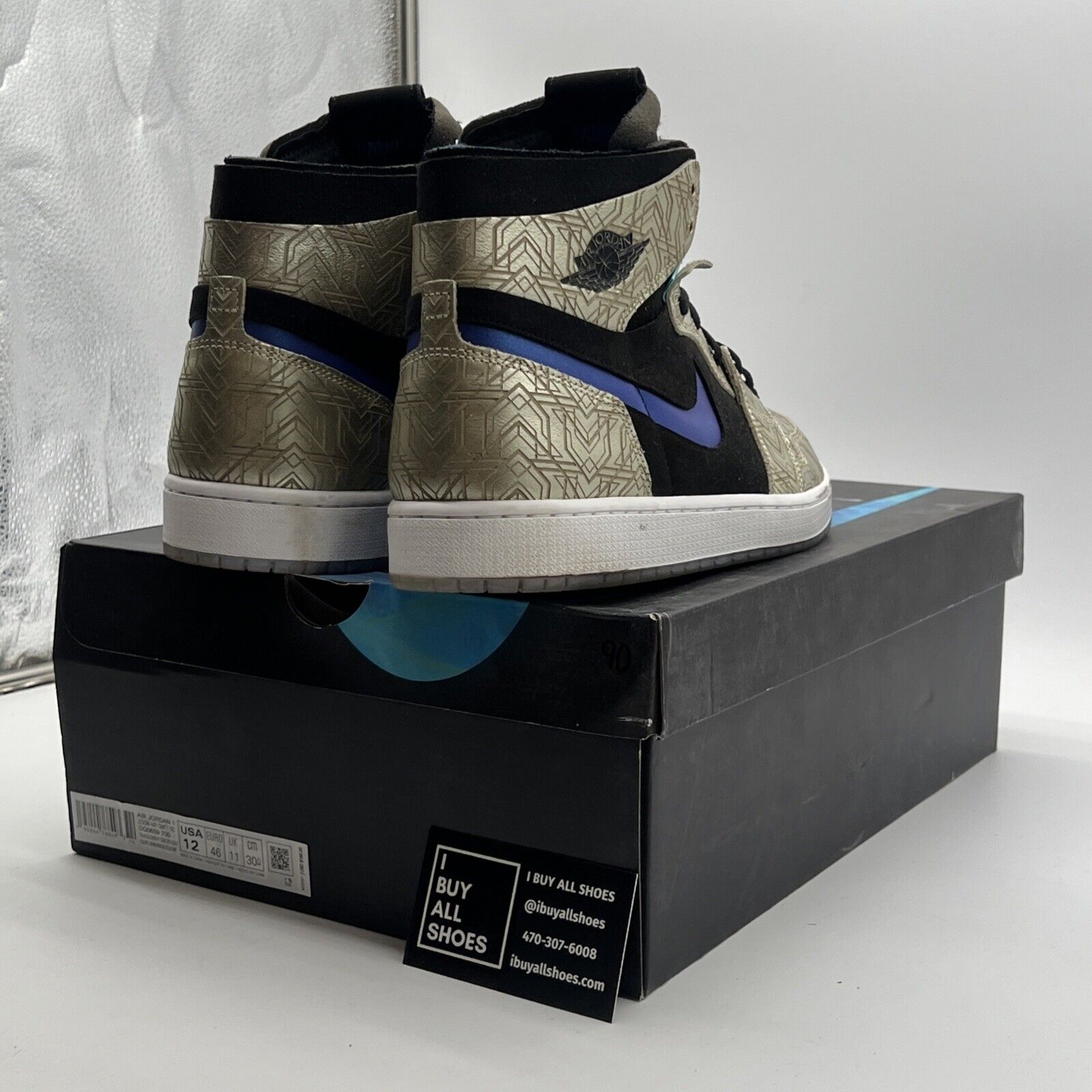 Size 12 - Air Jordan 1 Zoom Comfort Gold Laser (DQ0659-700)