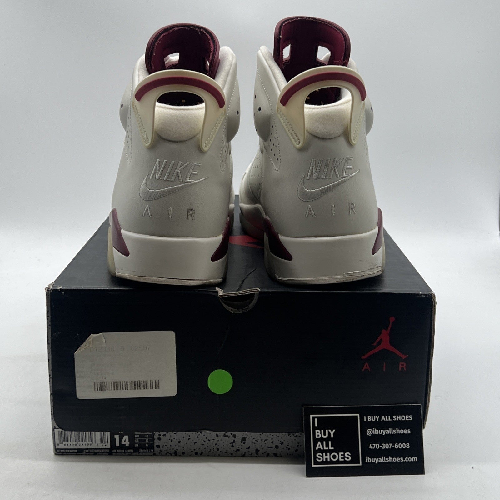 Size 14 - Air Jordan 6 Retro 2015 Maroon (384664-116)