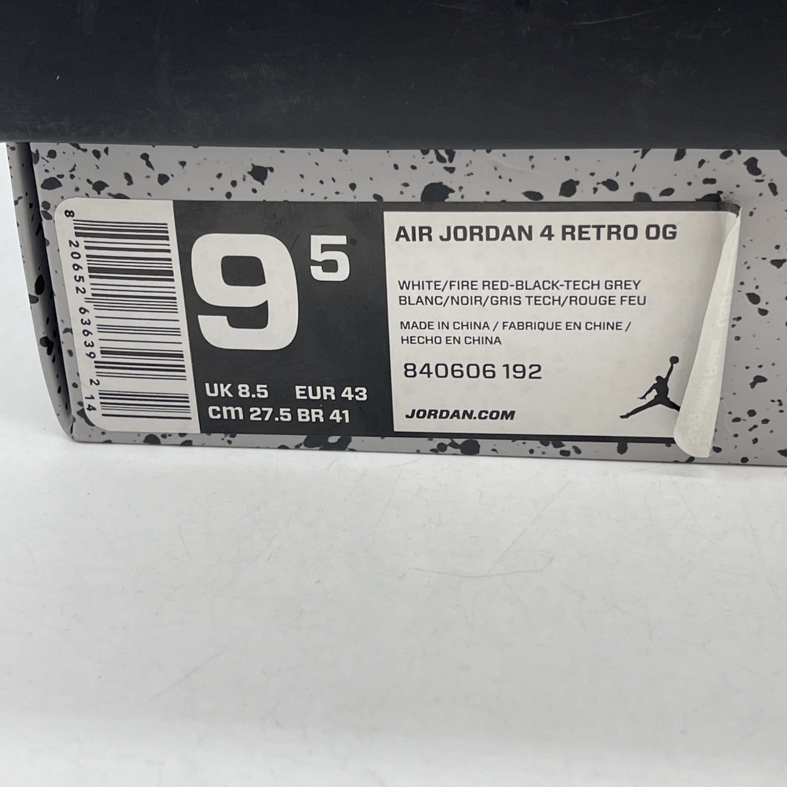 Size 9.5 - Air Jordan 4 Retro OG Mid White Cement (840606-192)