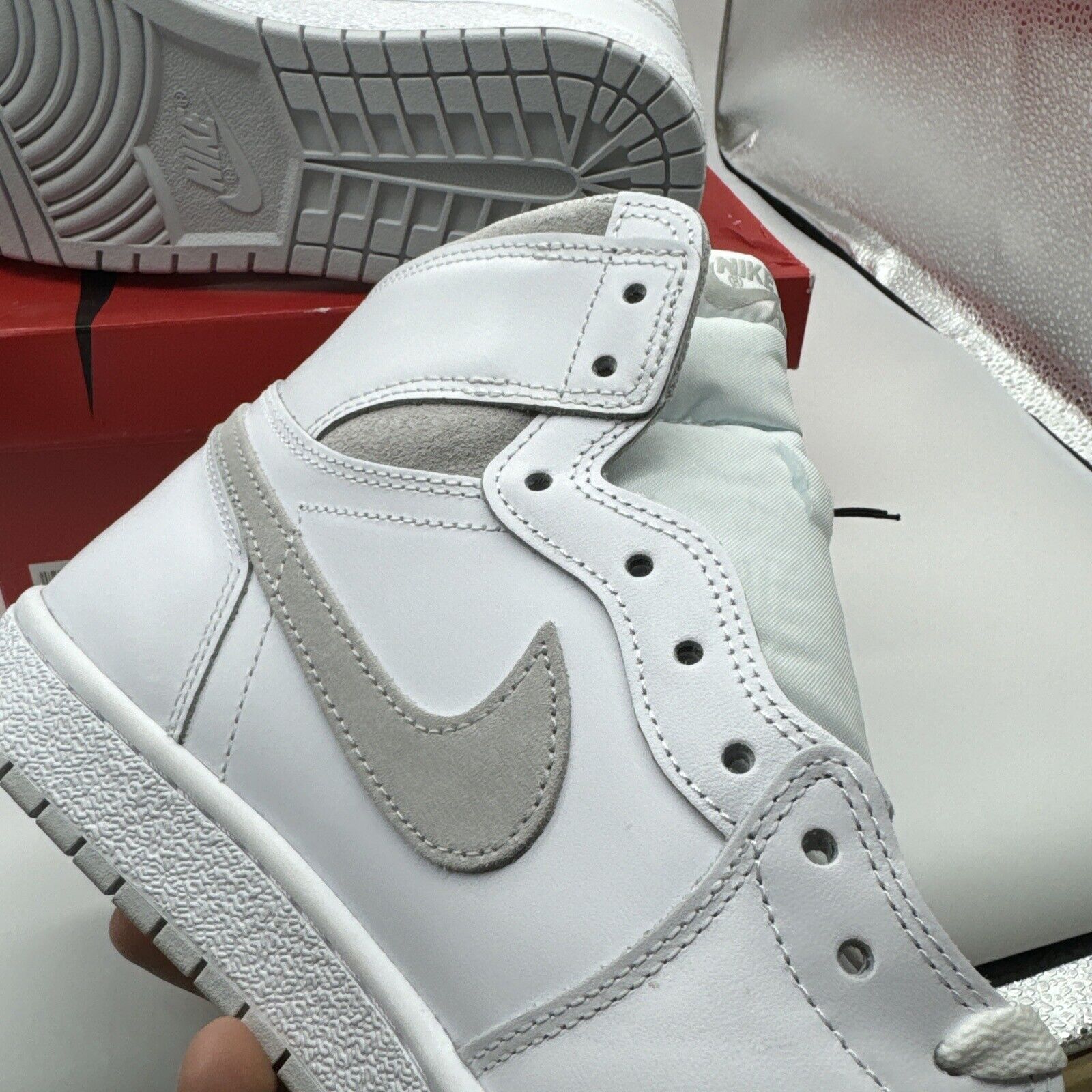 Size 13 - Jordan 1 Retro High 85 OG Neutral Gray White Thick Leather Premium Qty