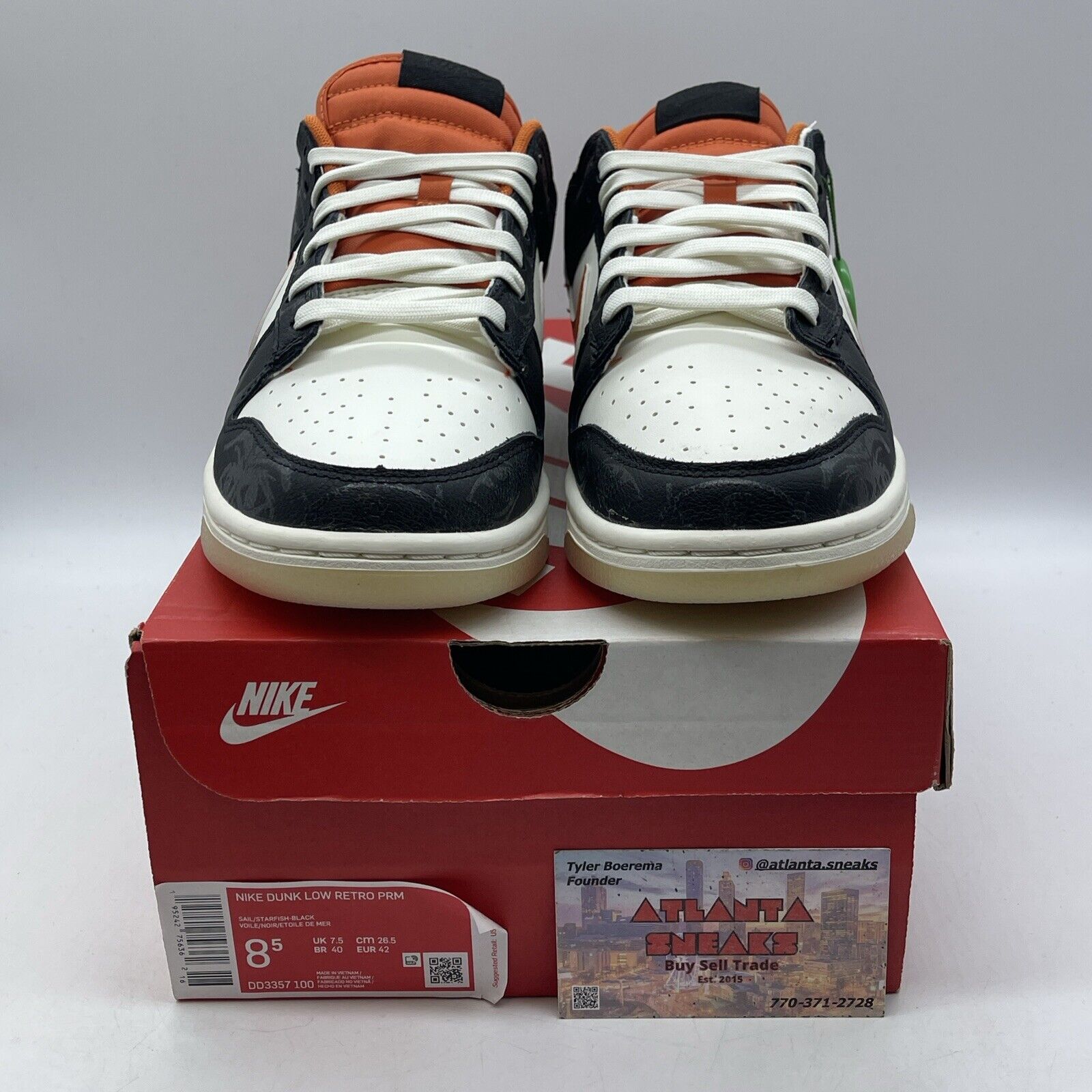 Size 6.5 - Nike Dunk Premium 2021 Low Halloween Orange Leather (DD3357-100)