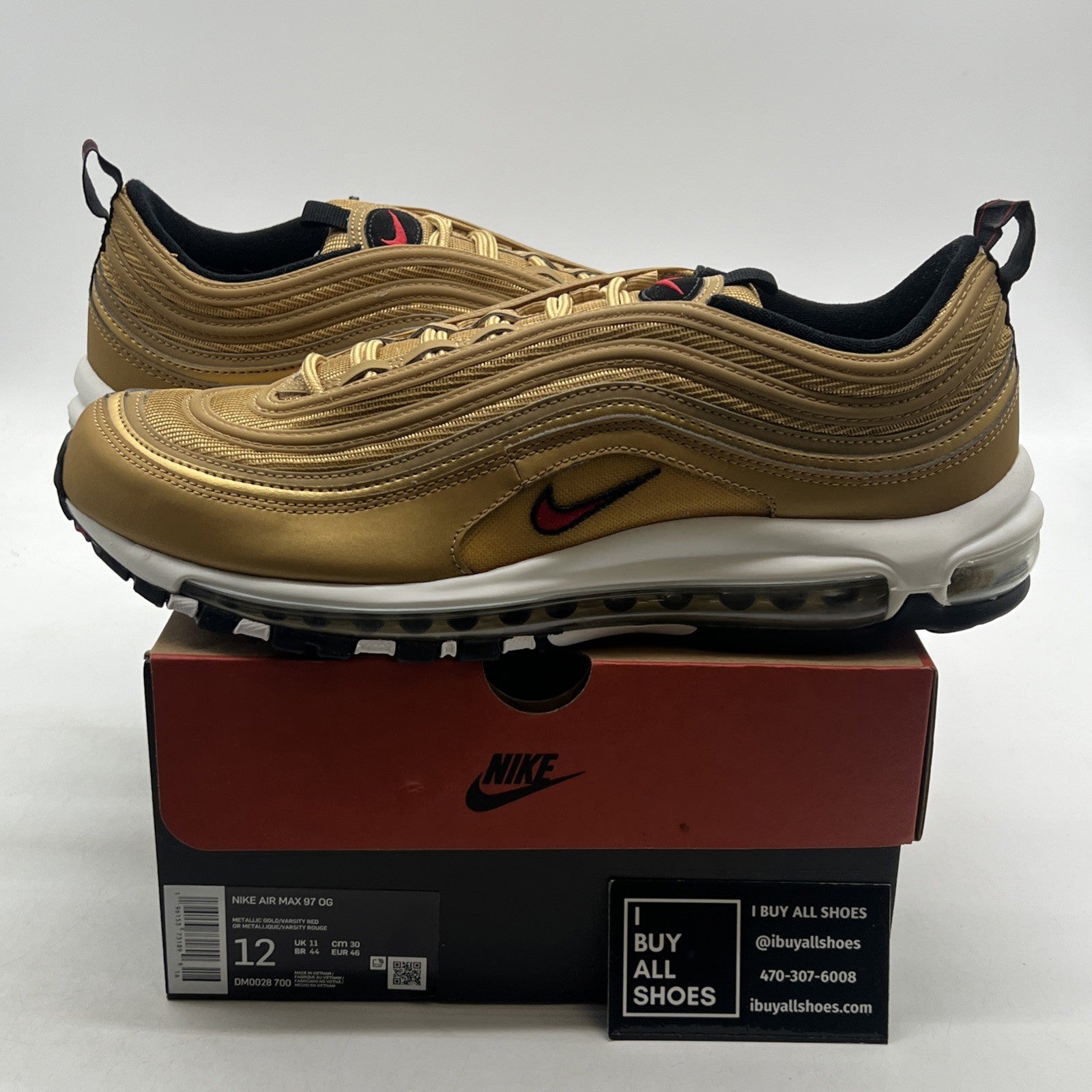 Size 12 - Nike Air Max 97 OG 2023 Metallic Gold (DM0028-700)