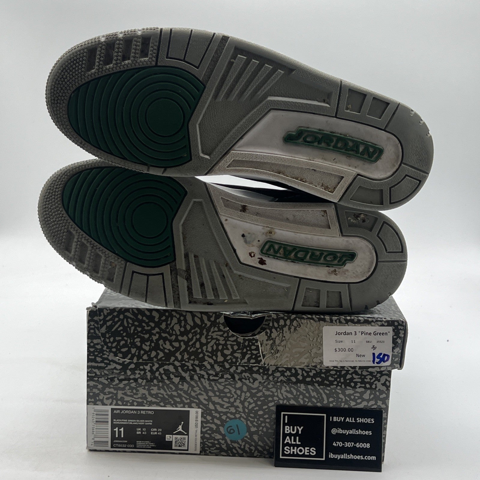 Size 11 - Air Jordan 3 Retro Mid Pine Green (CT8532-030)