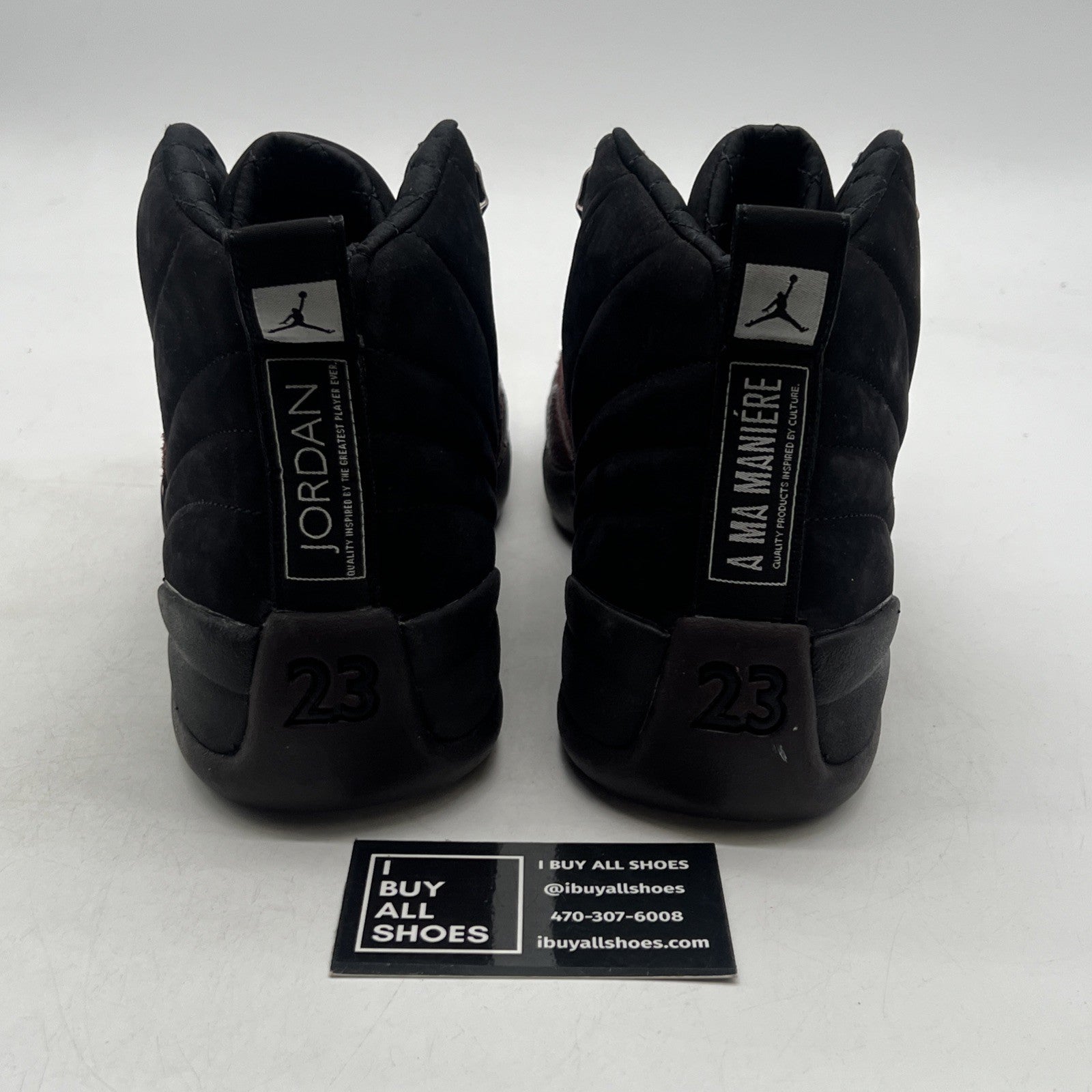 Size 11.5 - Air Jordan 12 Retro SP x A Ma Maniere Mid Black W (DV7989-001)