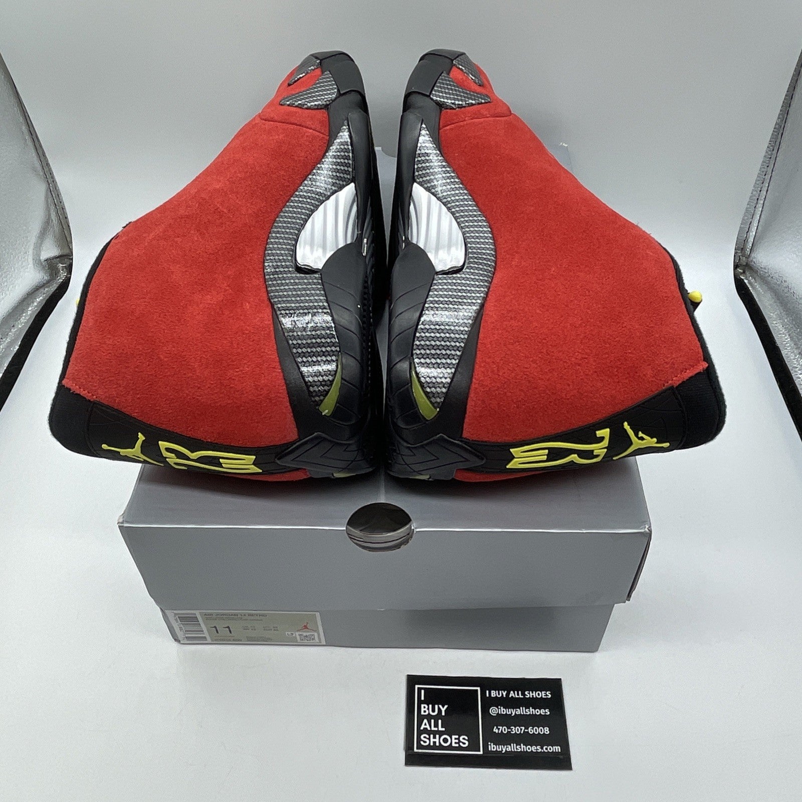 Size 11 - Air Jordan 14 Retro 2025 Ferrari Red Black Suede (IF5015-600)
