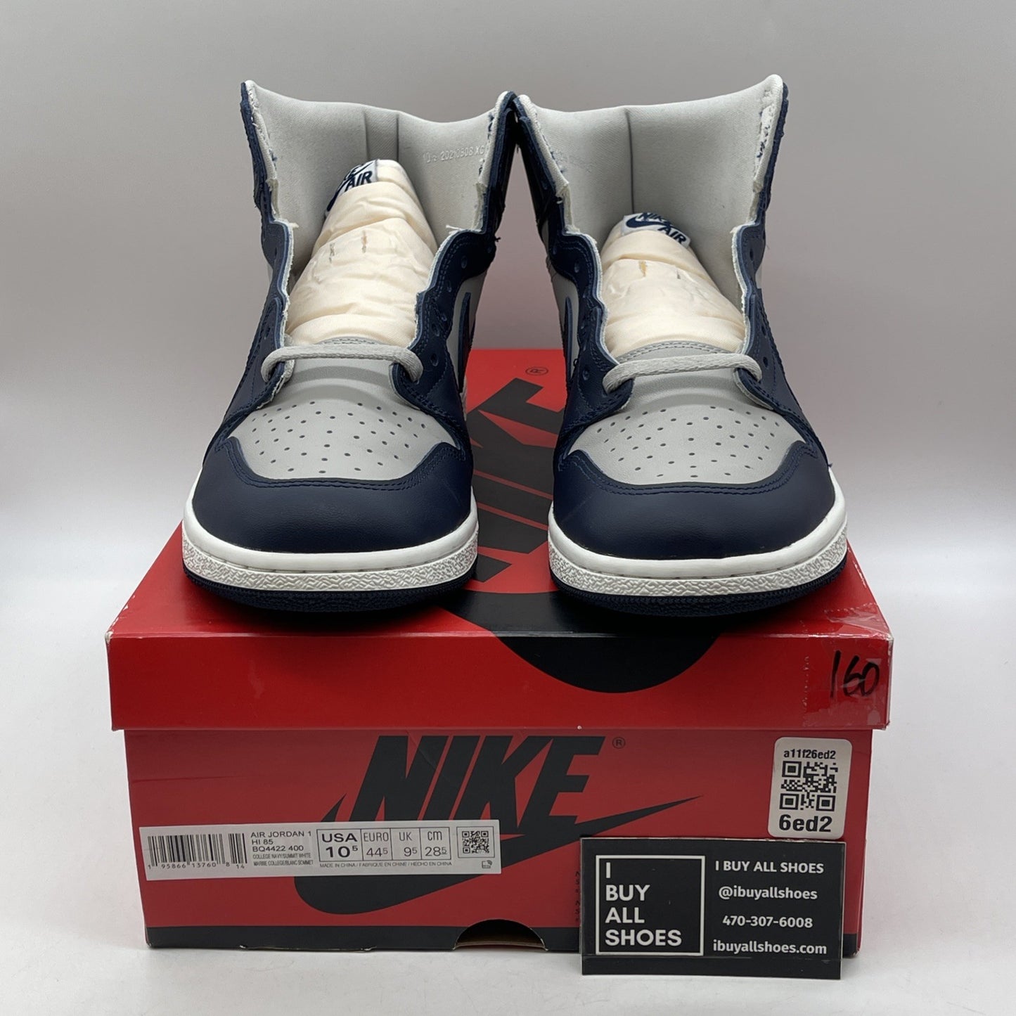 Size 10.5 - Jordan 1 Retro '85 High Georgetown Grey Blue Leather (BQ4422-400)
