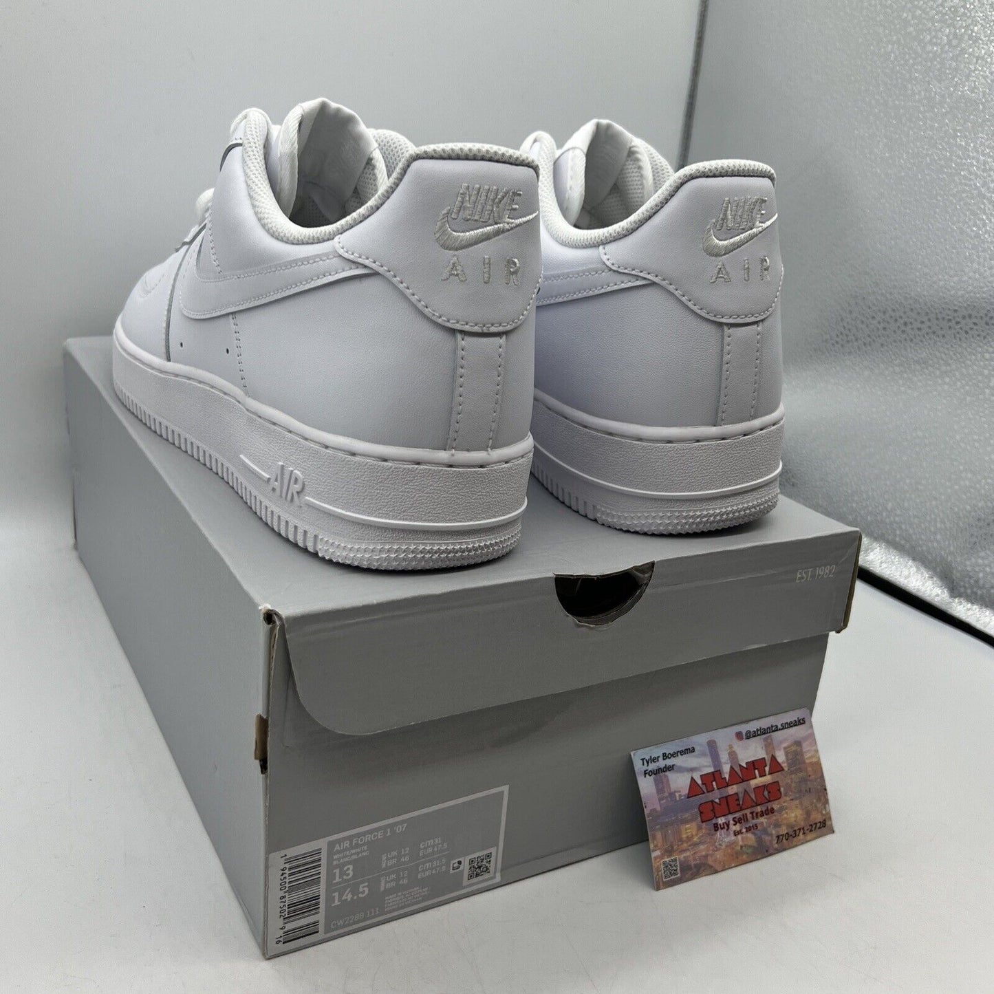 Size 13 - Nike Air Force 1 '07 Low Triple White Brand New Og All
