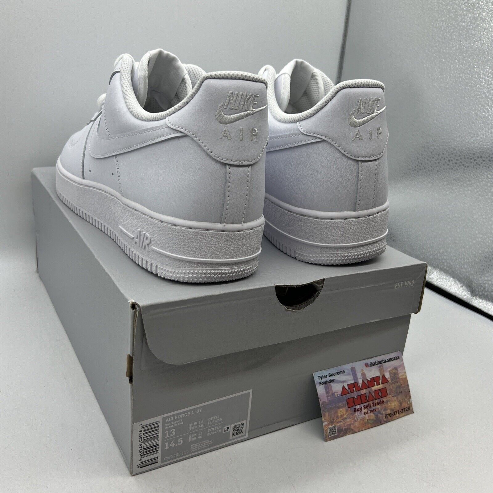 Size 13 - Nike Air Force 1 '07 Low Triple White Brand New Og All