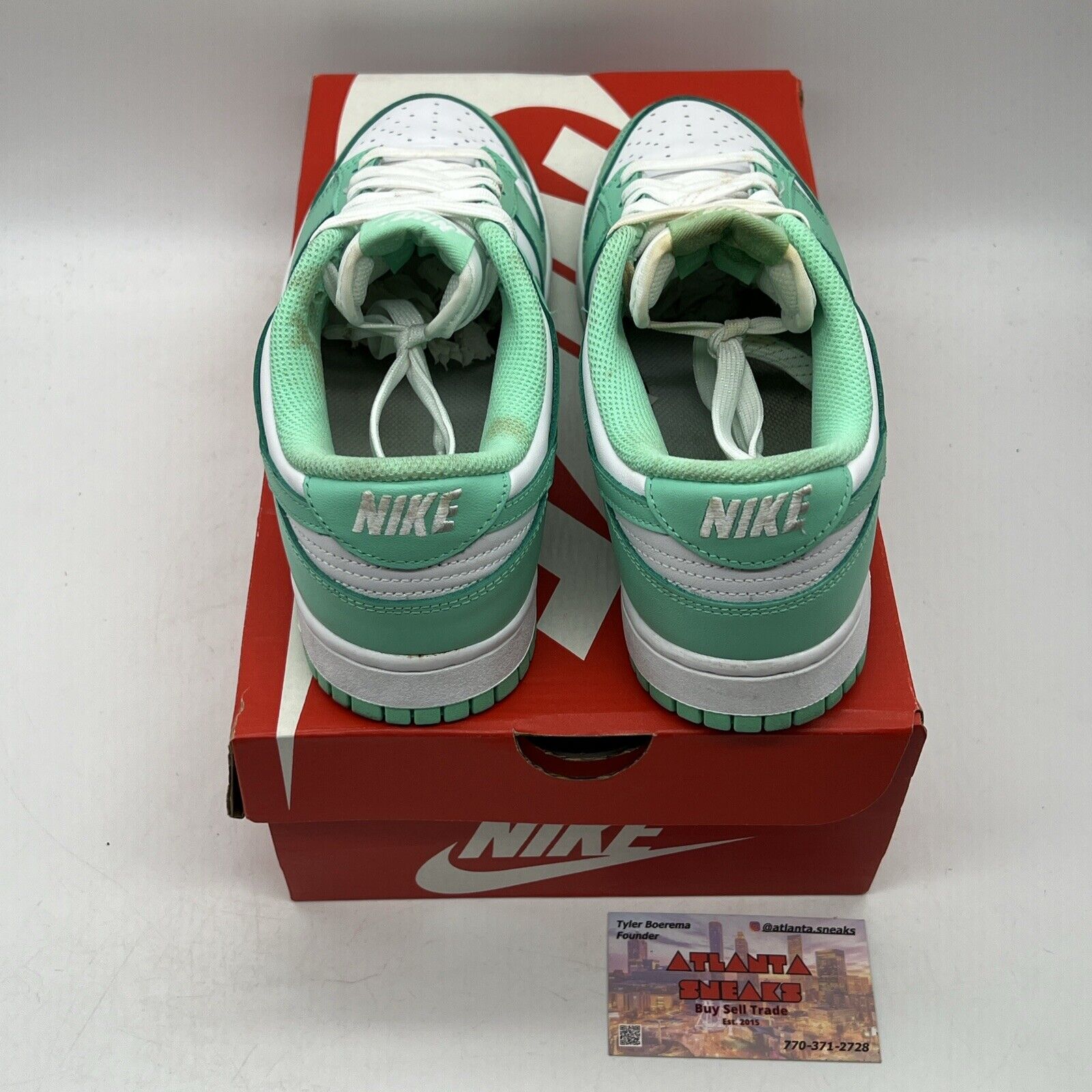 Size 8 - Nike Dunk Low Green Glow W What Aqua Leather (DD1503-105)