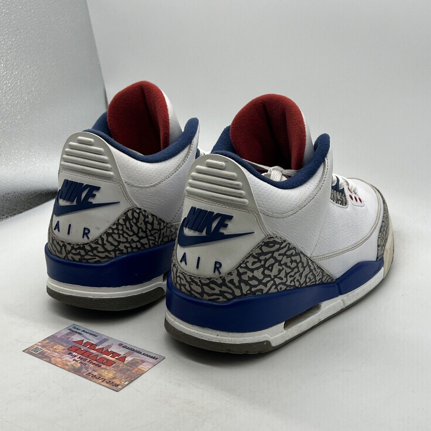 Size 12 - Jordan 3 Retro OG Mid True Blue White Grey Leather  (854262-106)