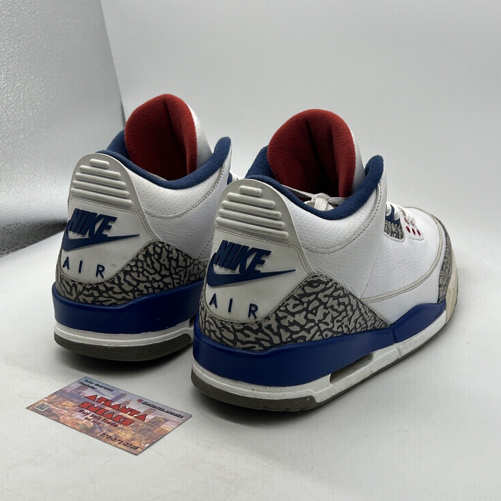 Size 12 - Jordan 3 Retro OG Mid True Blue White Grey Leather  (854262-106)