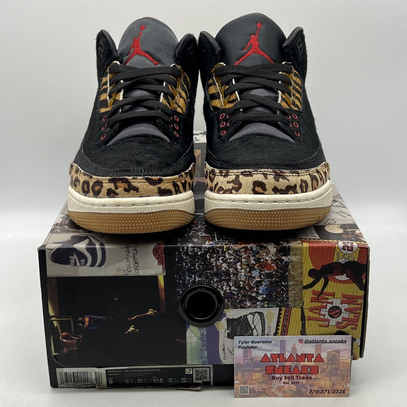 Size 9 - Air Jordan 3 Retro SE Animal Instinct Black White Brown Gum CK4344-002