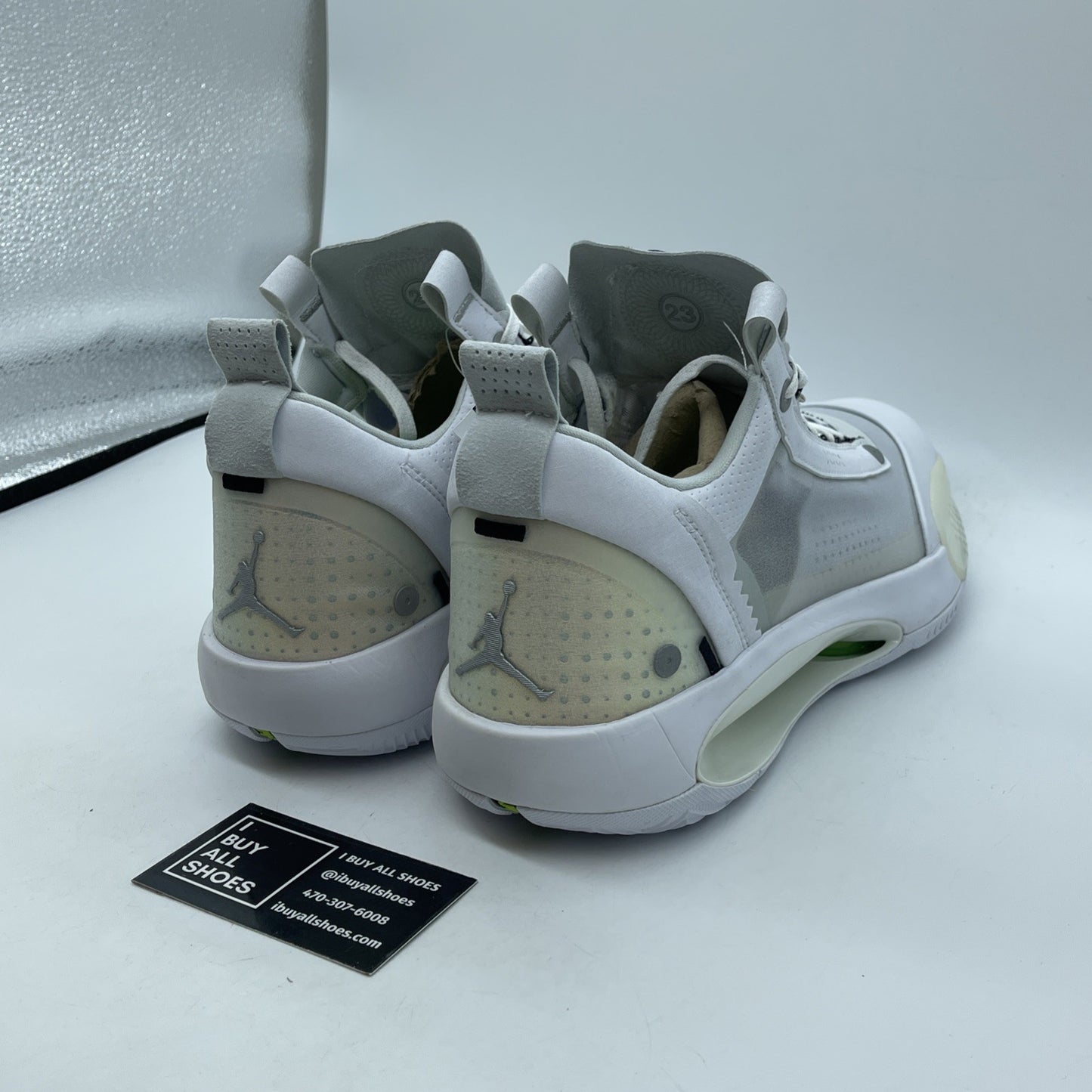 Size 11 - Air Jordan 34 Low Pure Money White Suede Leather (CU3475-100)