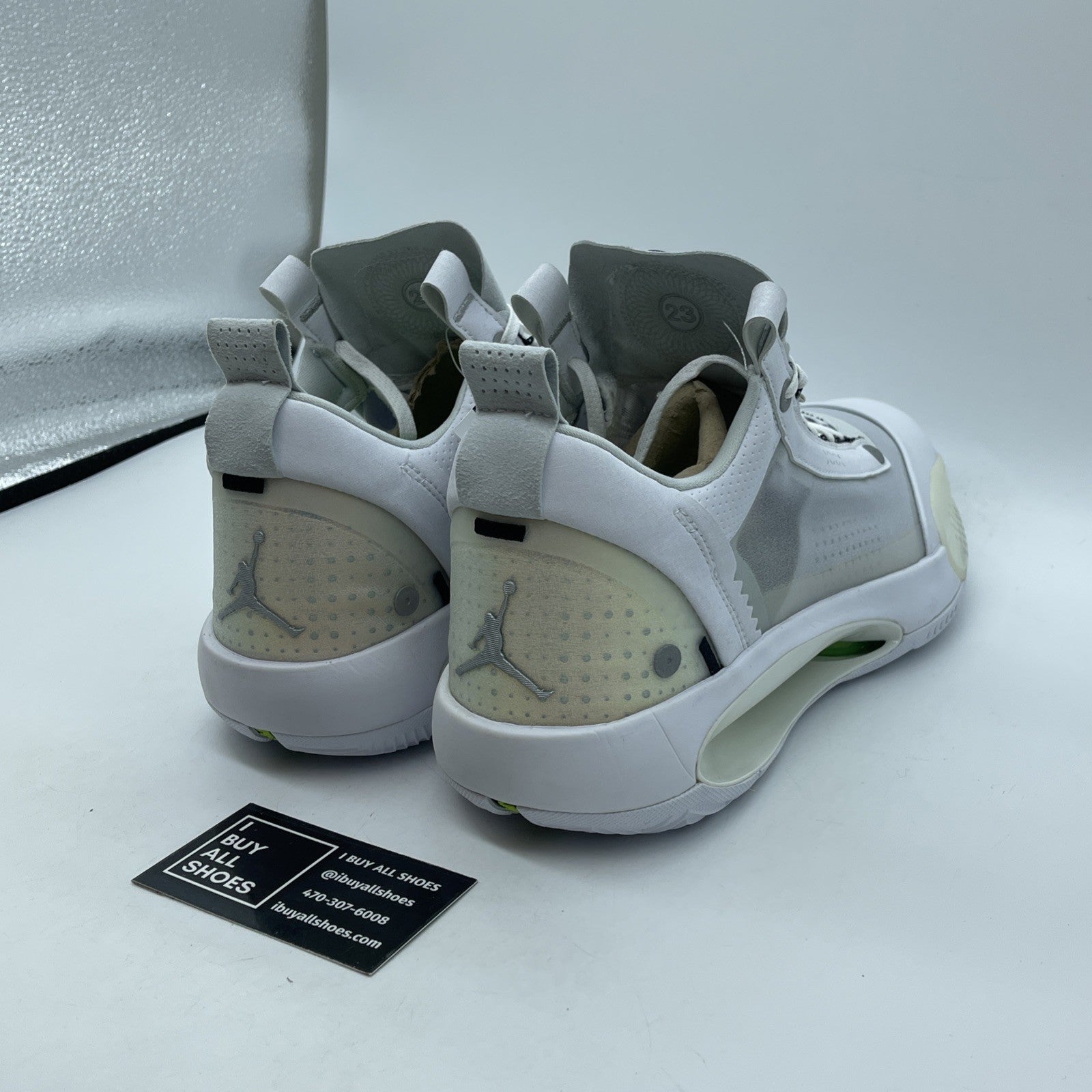 Size 11 - Air Jordan 34 Low Pure Money White Suede Leather (CU3475-100)