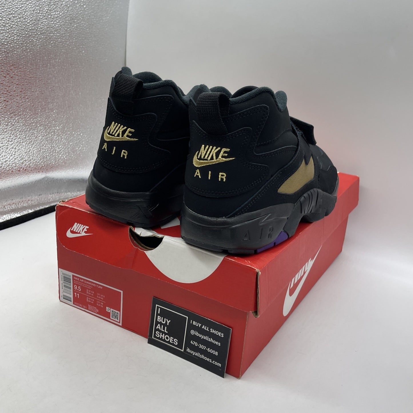 Size 9.5 - Nike Air Diamond Turf 2025 Ravens (HV2282-001)